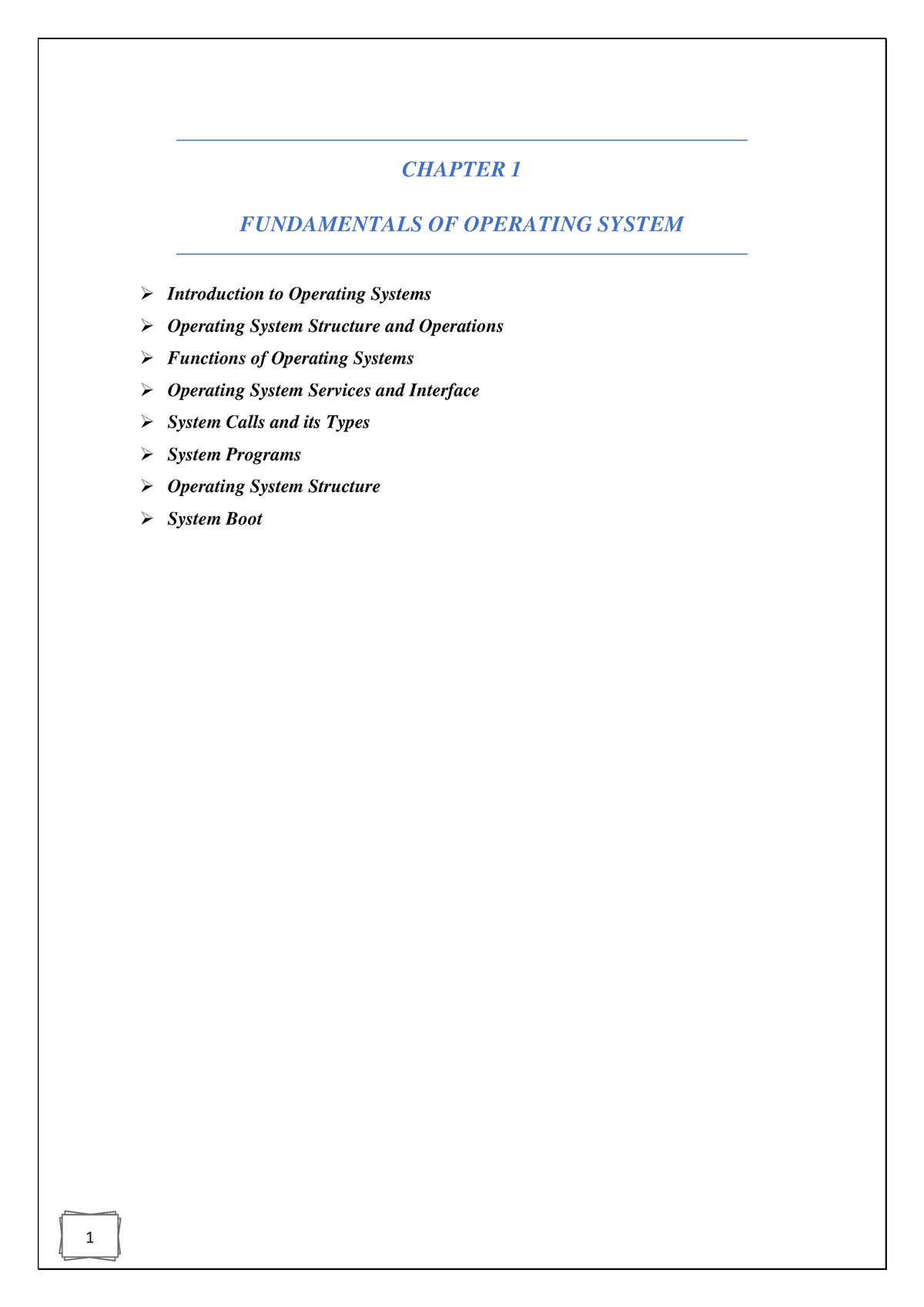 OS Unit-01 - Notes For Unit 1: Introduction To OS - CHAPTER 1 ...