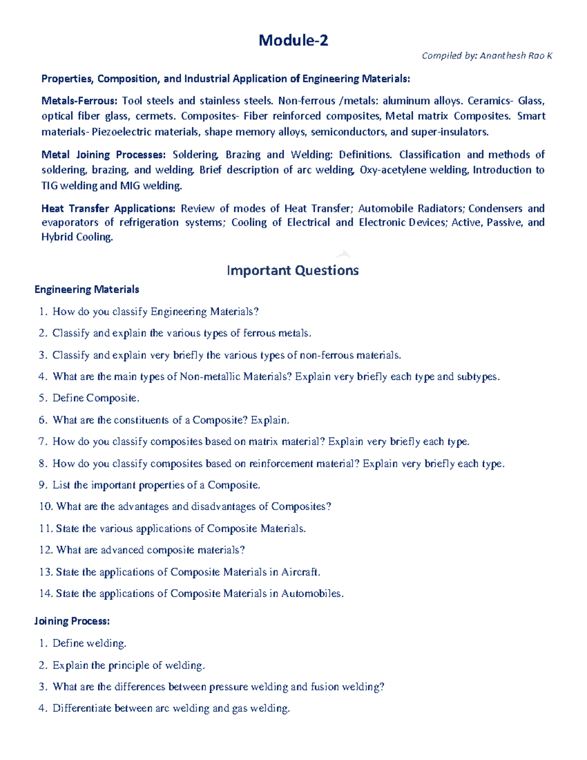 Copy of Module 2 - . Visvesvaraya Technological University - Edit ...