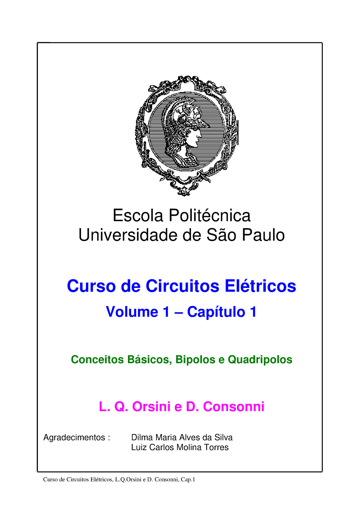 Curso De Circuitos Elétricos Vol 1 Cap 1 Escola Politécnica Universidade De 6809