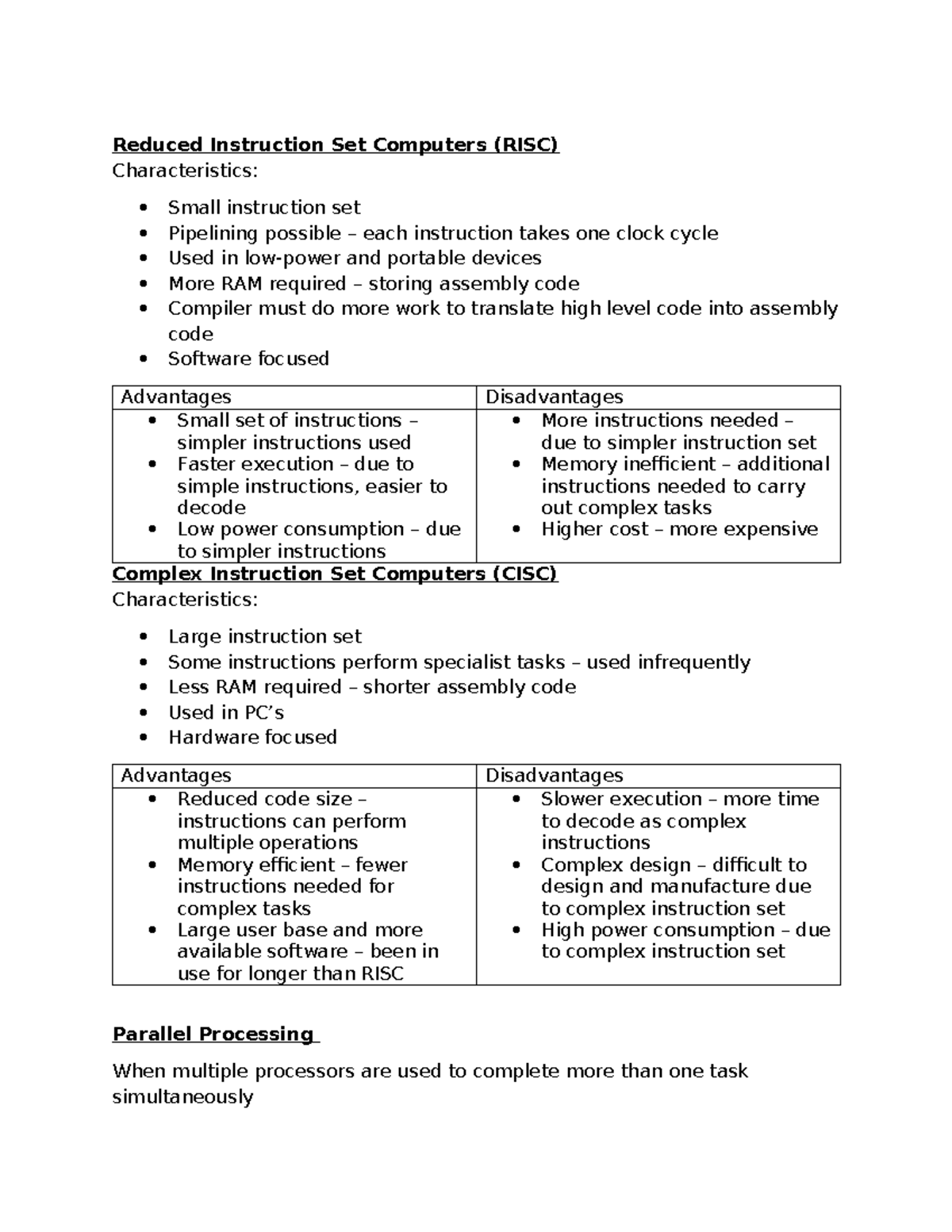 1.1.2 Types of Processor - Reduced Instruction Set Computers (RISC ...