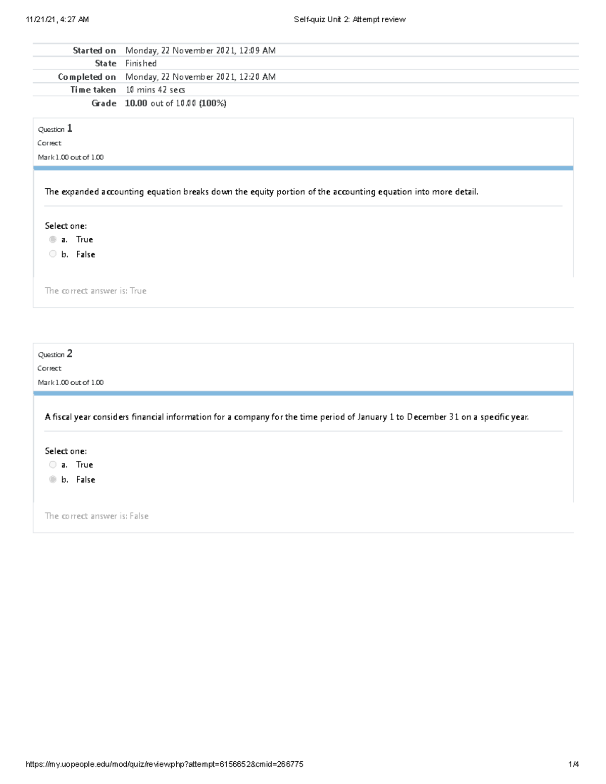 BUS 1102 Basic Accounting-AY2022-T2 Self Quiz Unit 2 - BUS 1102 ...