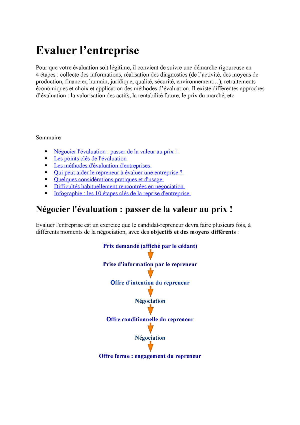 Evaluer L Entreprise - NOTES ET PDF - Evaluer L’entreprise Pour Que ...