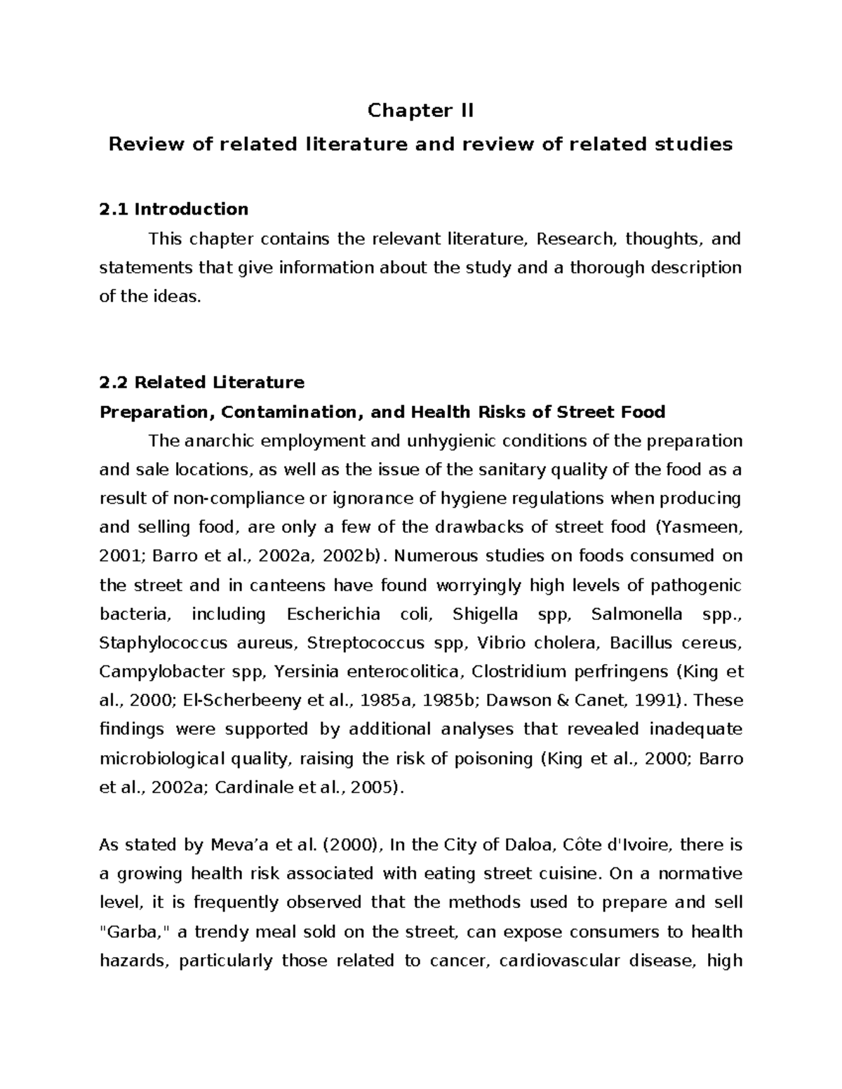Research chapter 2 sample - Chapter II Review of related literature and ...