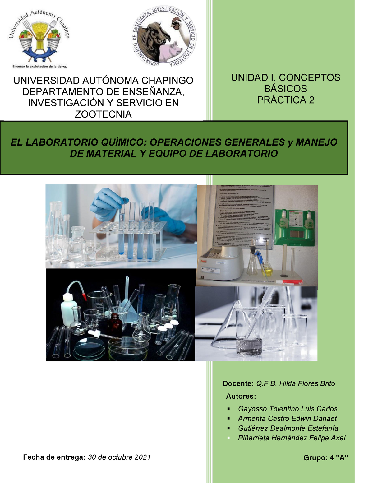 Práctica^N 2-FQ-El Laboratorio Quimico - UNIDAD I. CONCEPTOS BÁSICOS  PRÁCTICA 2 Docente: . Hilda - Studocu