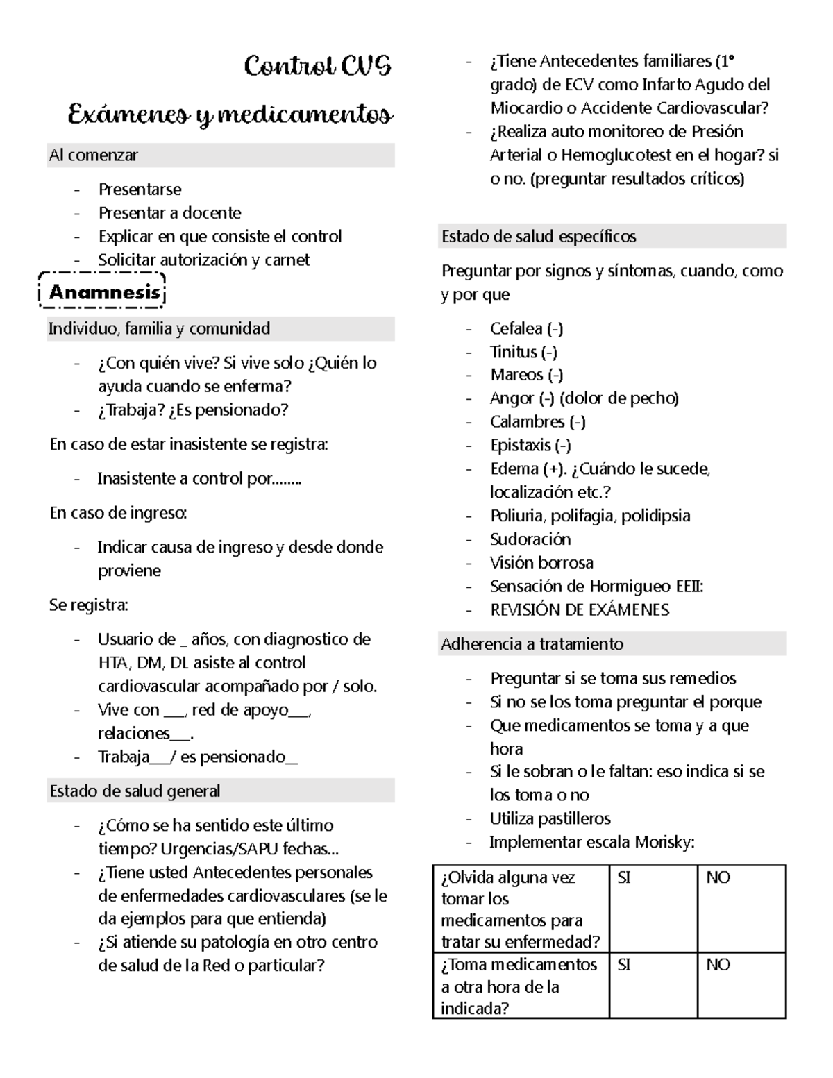Control cvs. examenes y emp - Control CVS Exámenes y medicamentos Al ...