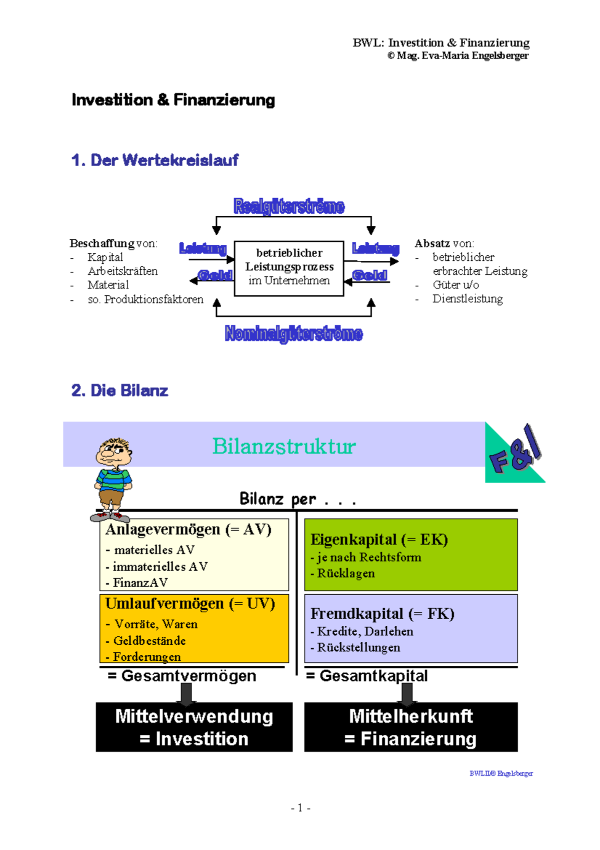Entscheidung Finanzierung Und Investition Uni Marburg Investition und finanzierung kur 1 vorlesung - © Mag. Eva-Maria