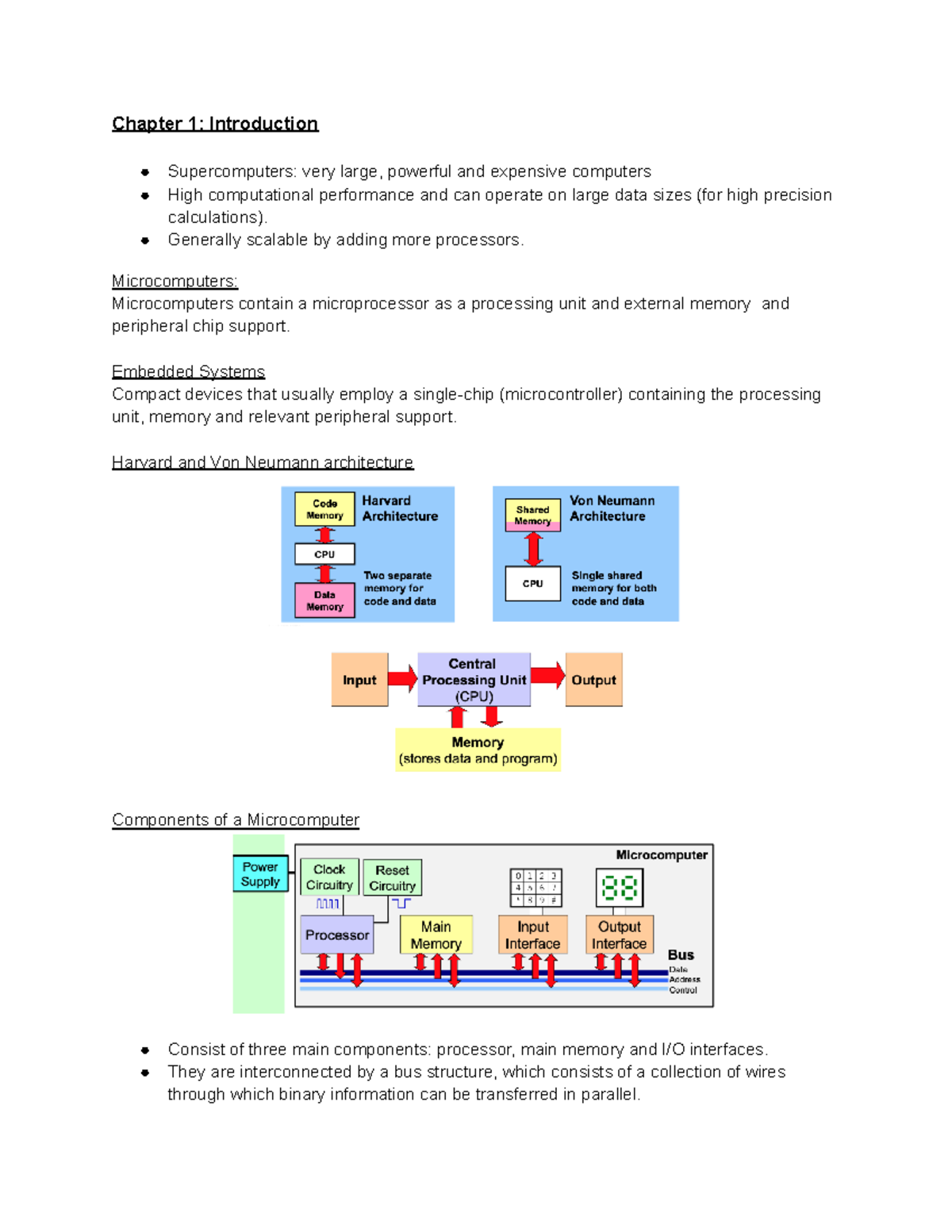 SC1006 consolidated notes W1-7 - Chapter 1: Introduction Supercomputers ...