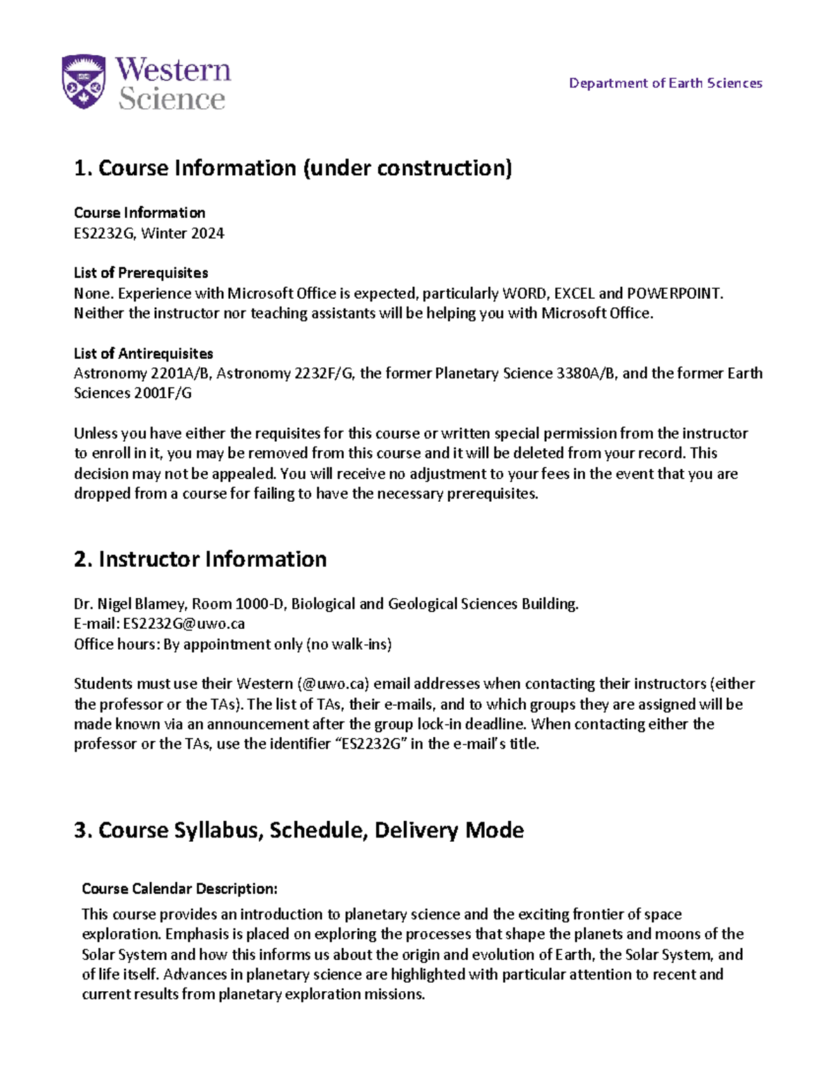 ES2232 Syllabus 2024 Department Of Earth Sciences 1 Course   Thumb 1200 1553 