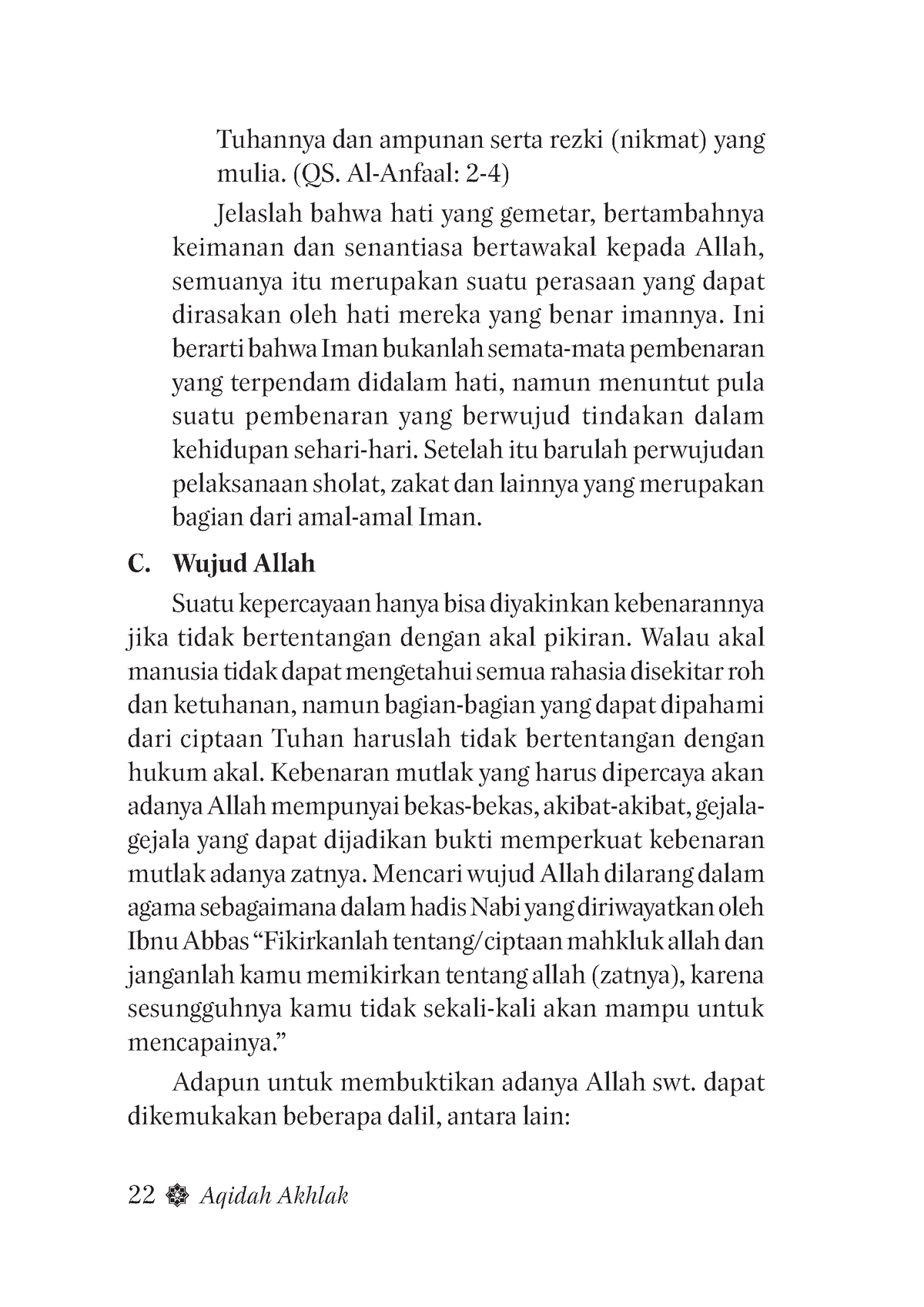 Aqidah-18 - DASAR DASAR FIQIH MADZHAB IMAM SYAFI'I - 22 Aqidah Akhlak ...