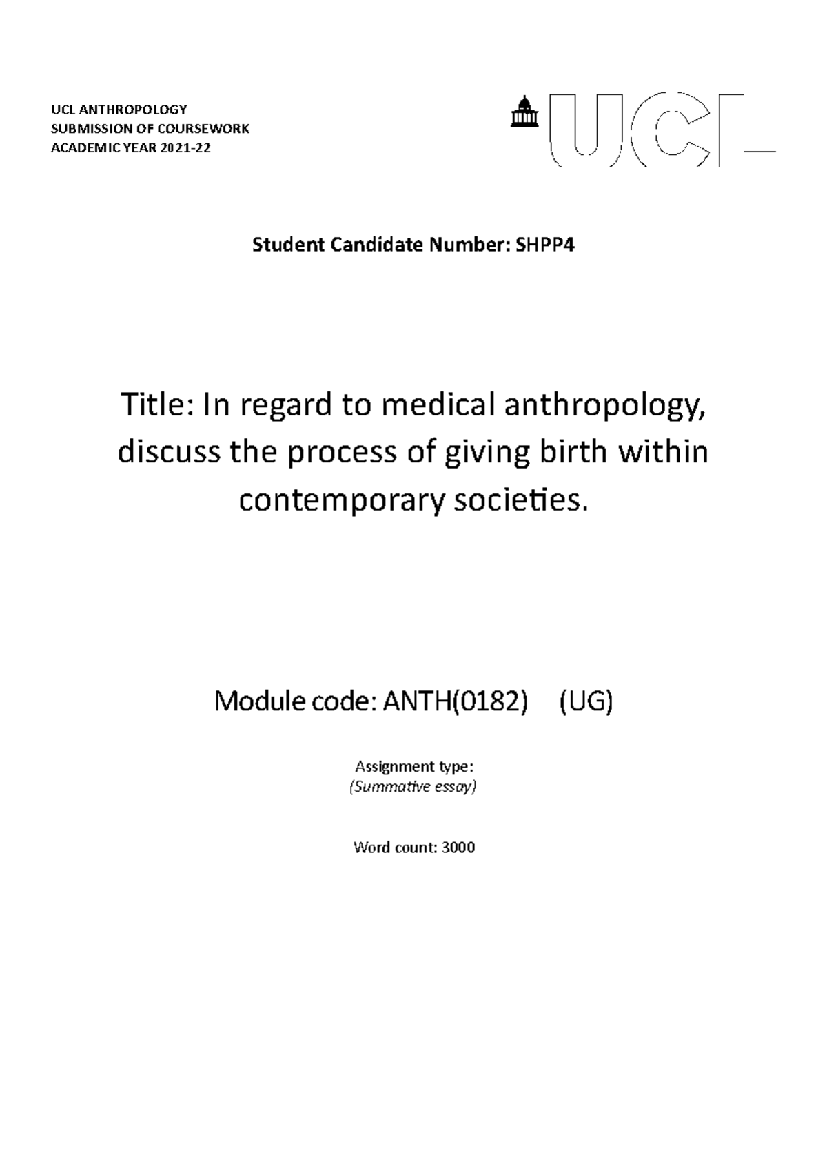 medical anthropology thesis