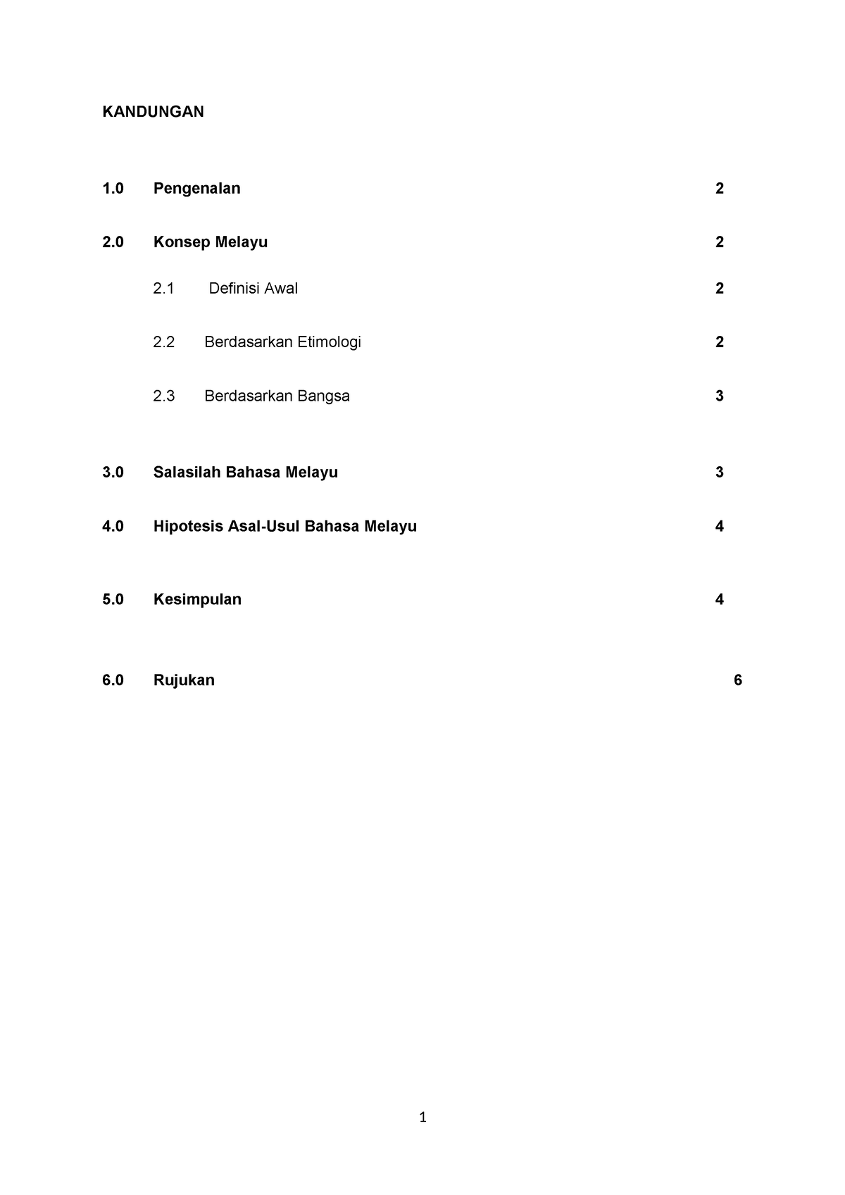 KK SEJ BM 1 - Sejarah Bahasa Melayu - KANDUNGAN 1 Pengenalan 2 Konsep ...