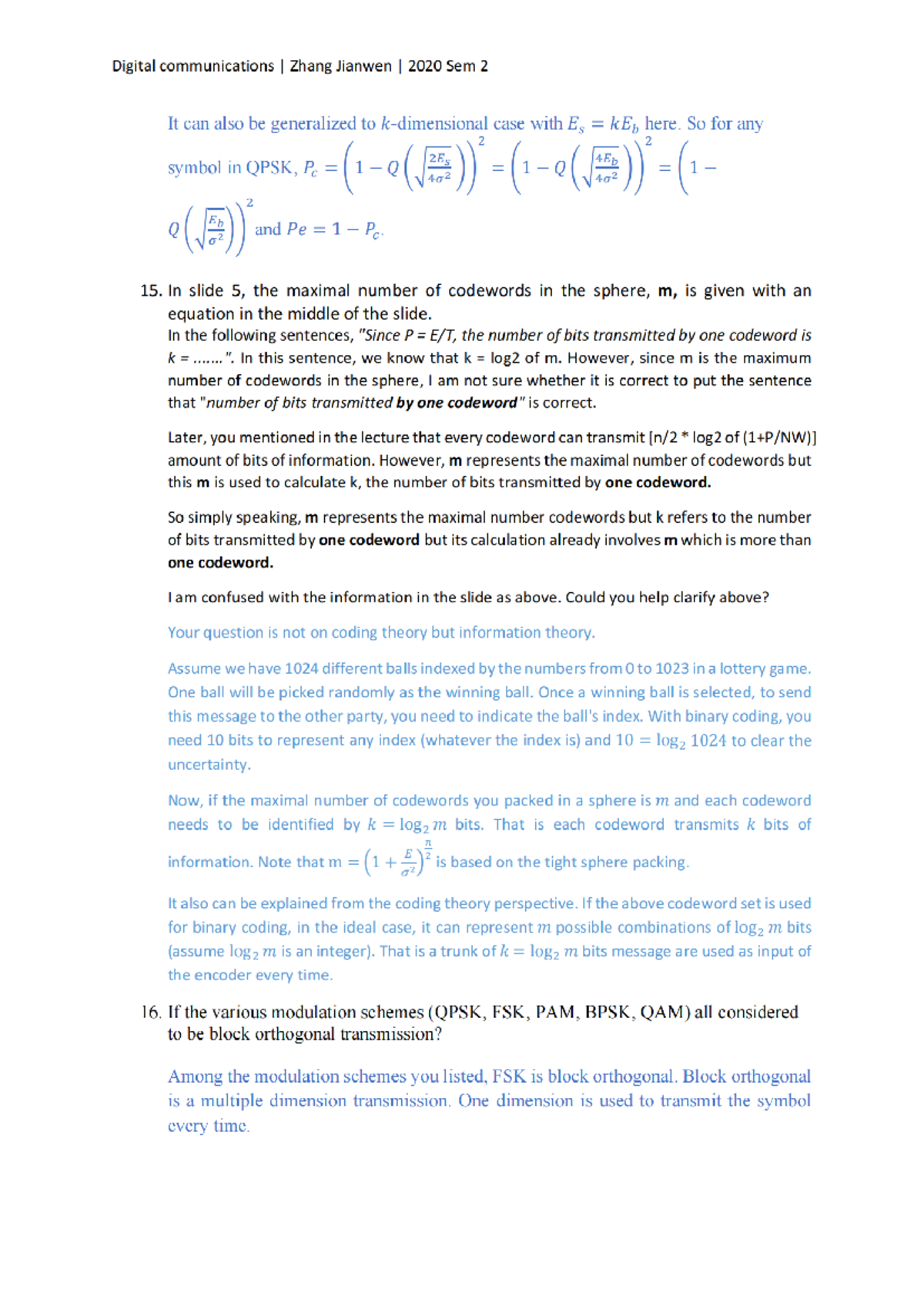 Questions and answers - Basic Mathematics II - Calculus and Linear ...