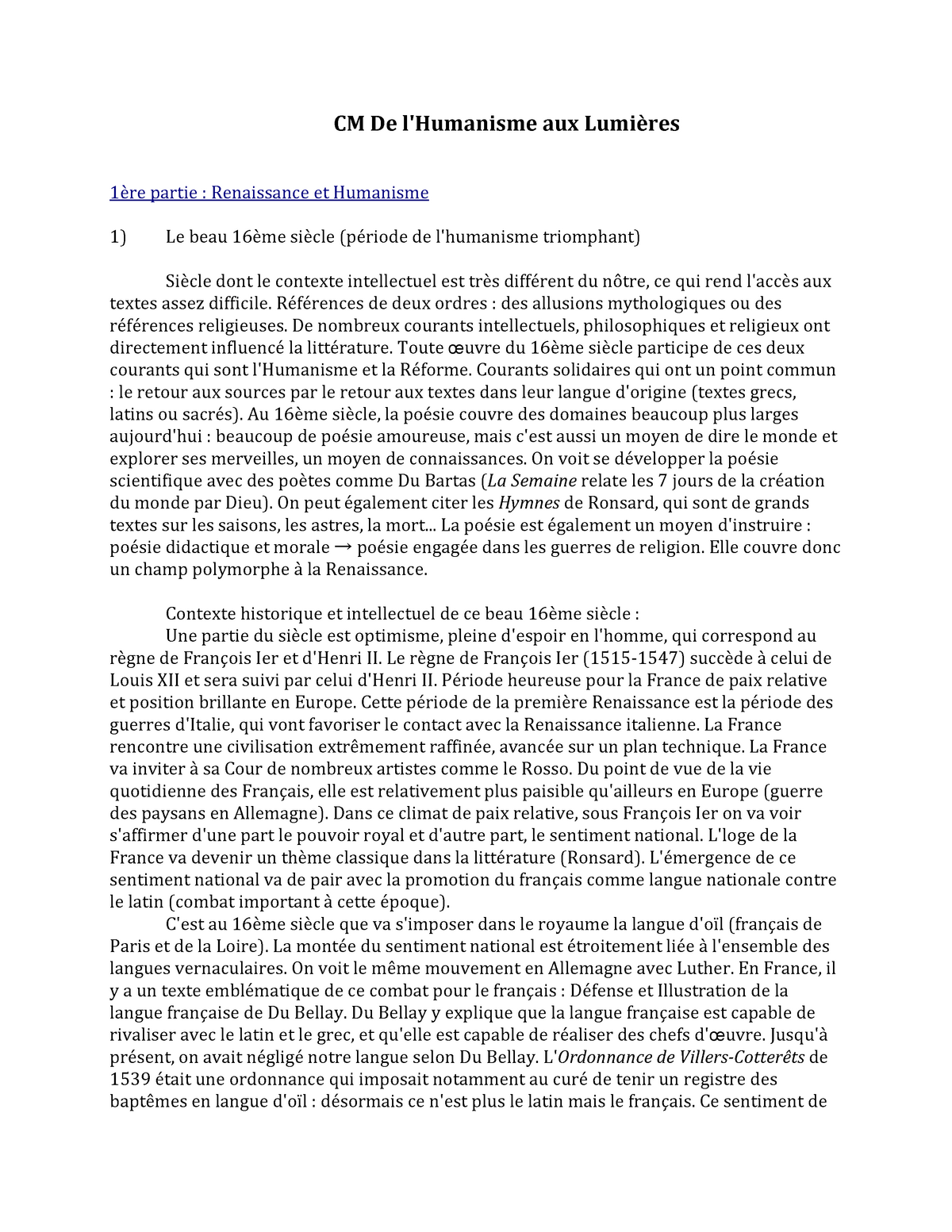 dissertation sur l'humanisme pdf