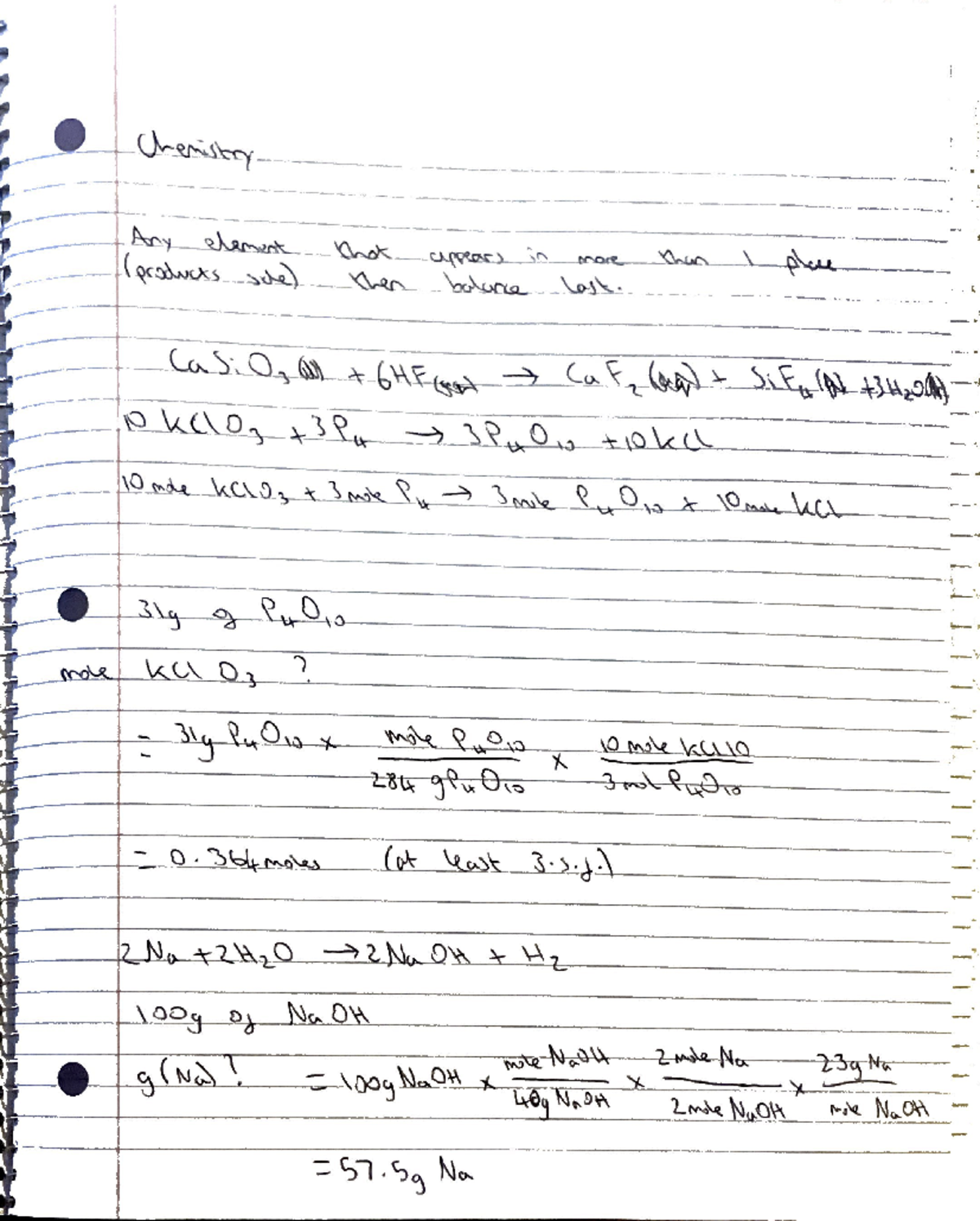 Balancing chemical equations - CHM 111 - Studocu