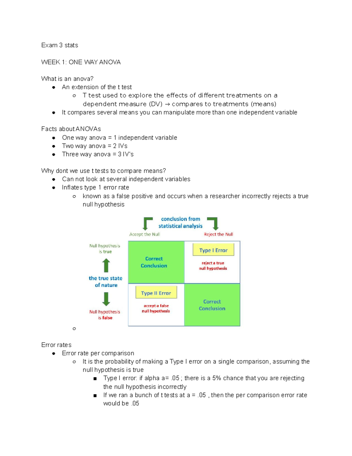 Exam 3 advanced research and design notes winter - Exam 3 stats WEEK 1 ...