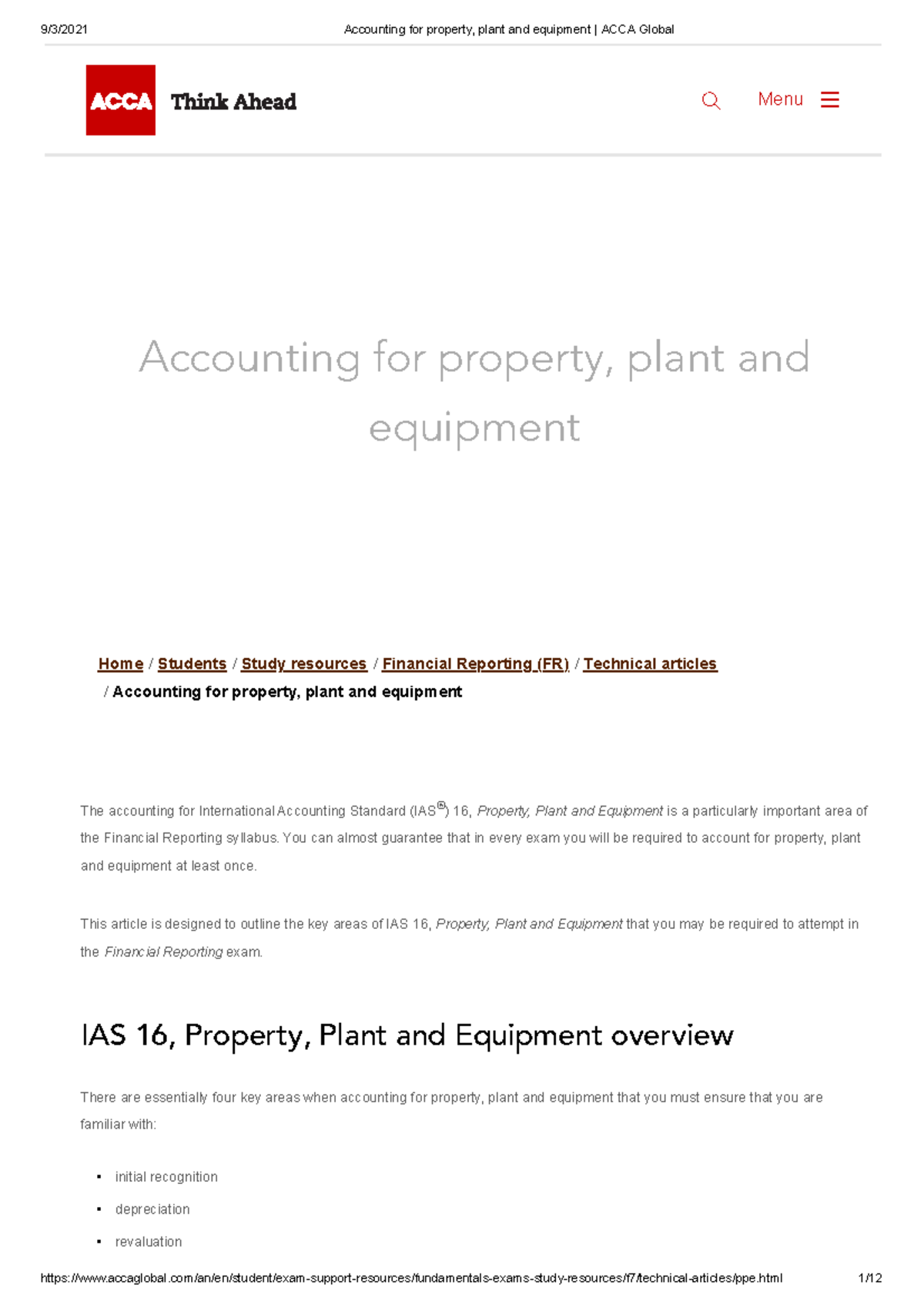 ias-16-accounting-for-property-plant-and-equipment-acca-home