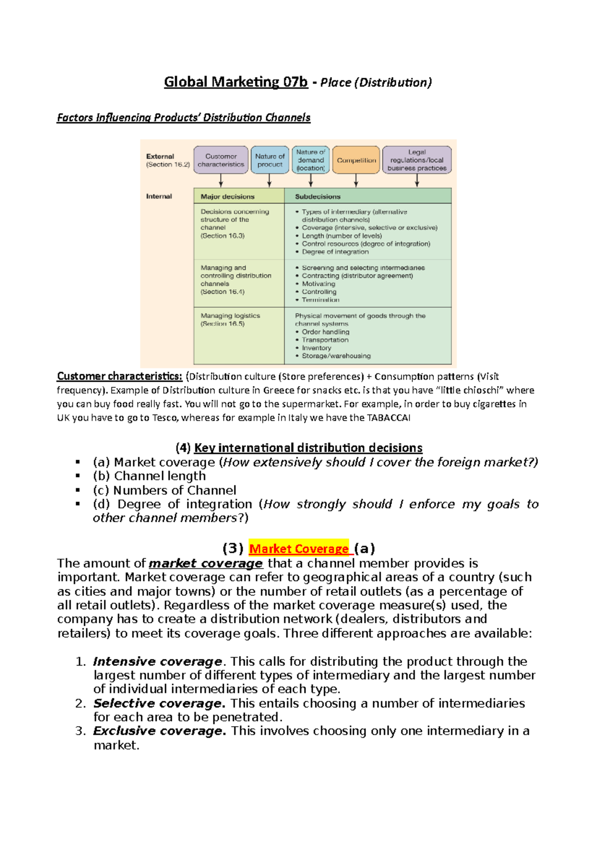 Global Marketing 07b - Example of Distribution culture in Greece for ...