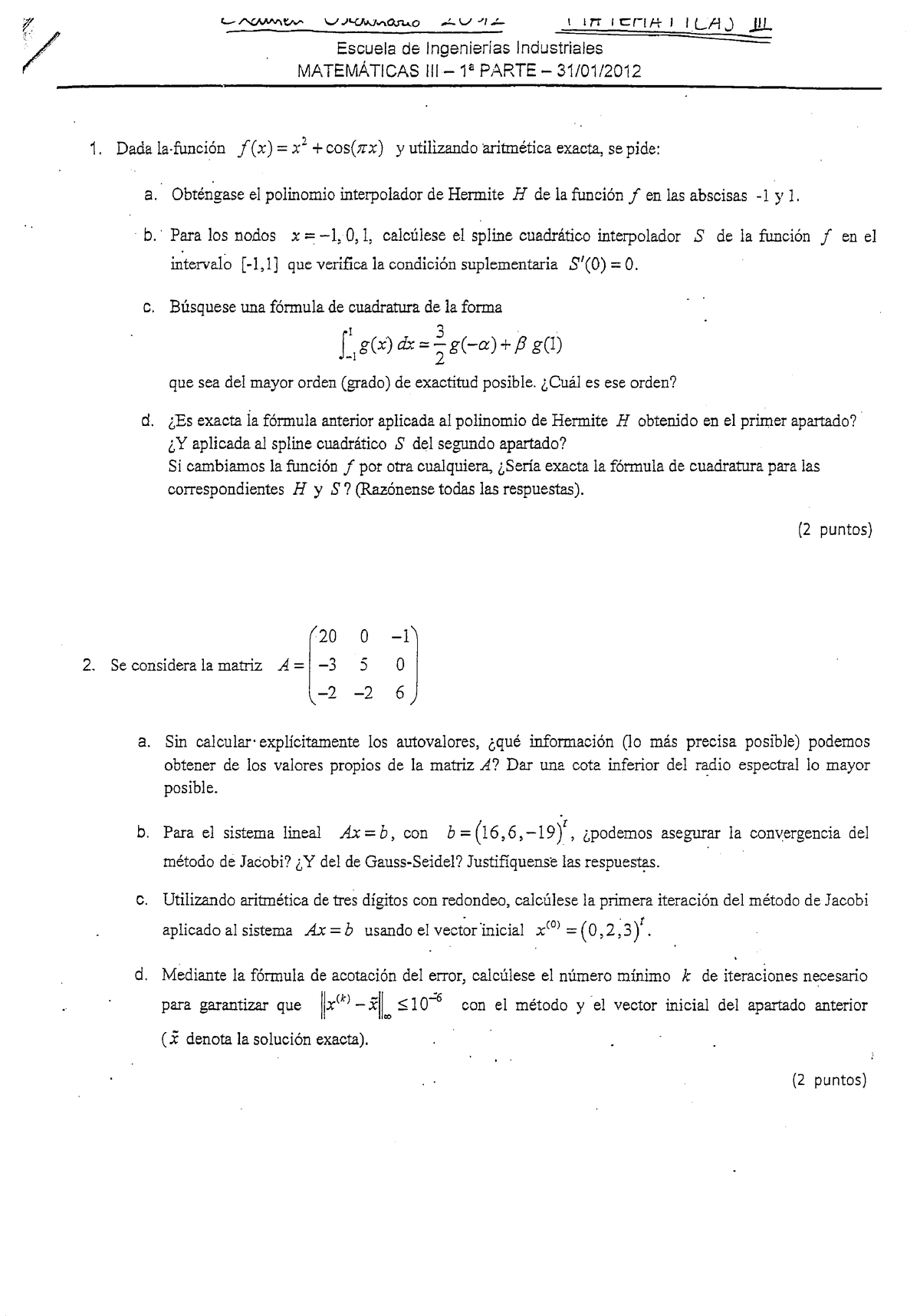 EXÁ Menes Resueltos - Matematicas III - Studocu