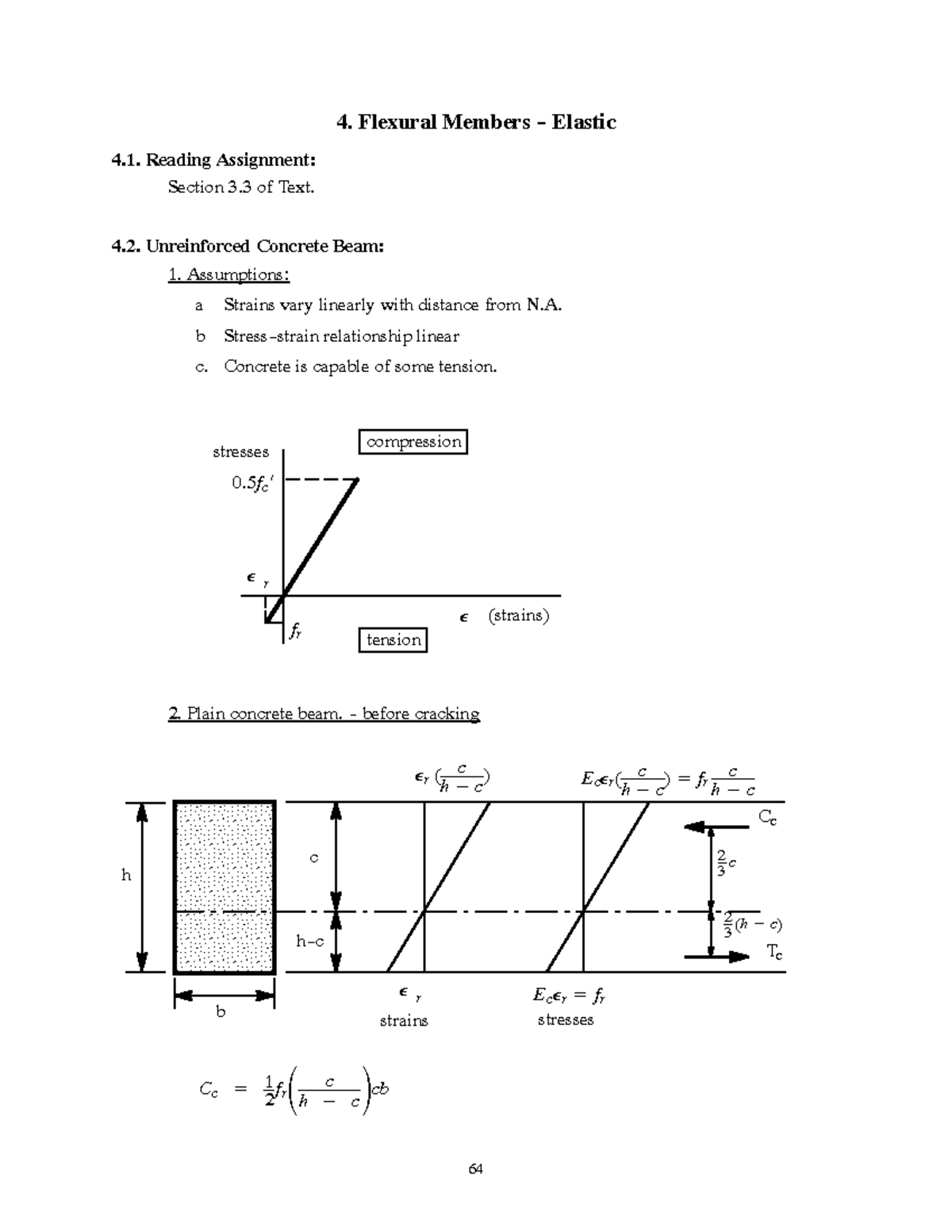 Chapter 4 Flexural Members Elastic StuDocu