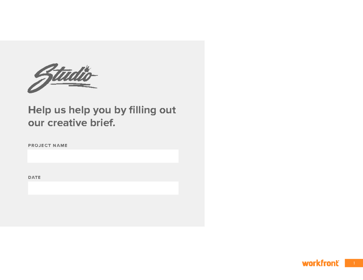 19 Template Creative brief Brief Help Us Help You Filling Out Our