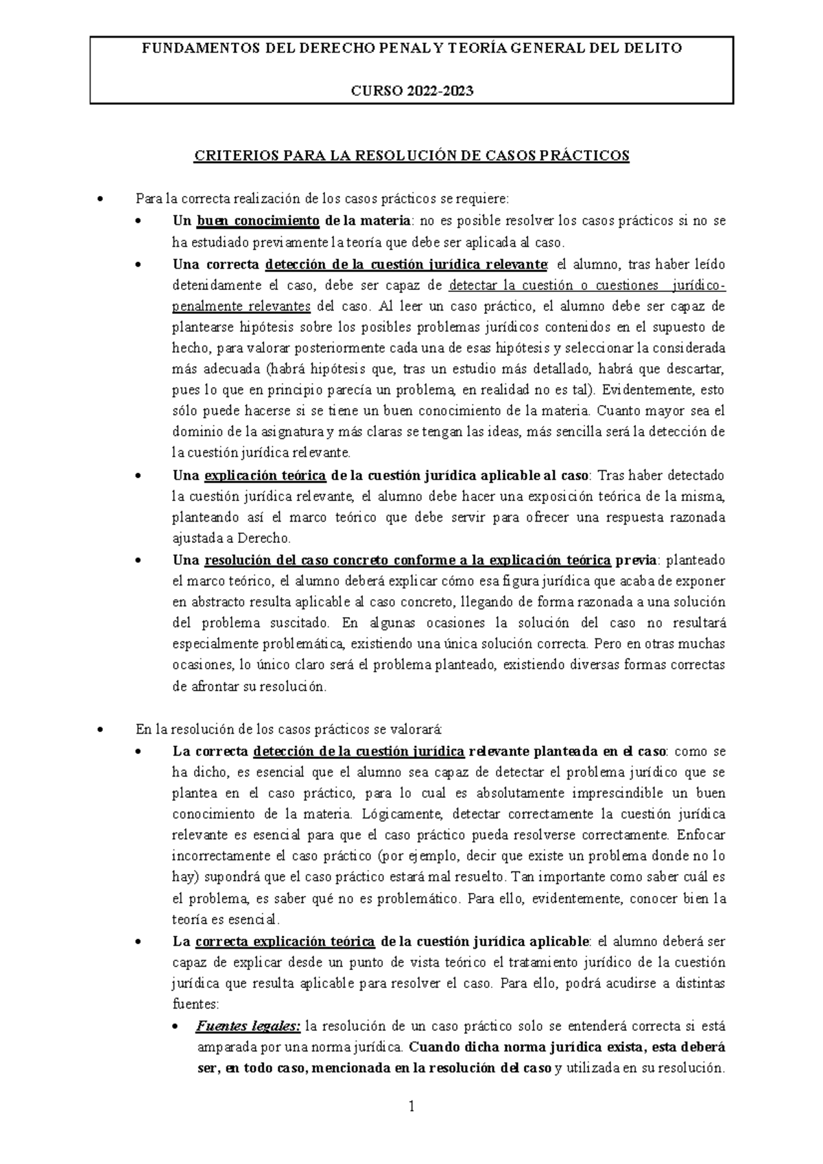 TÉ Cnica DE ResolucióN DE Casos PRÁ Cticos 2022-23 - Fundamentos Del ...