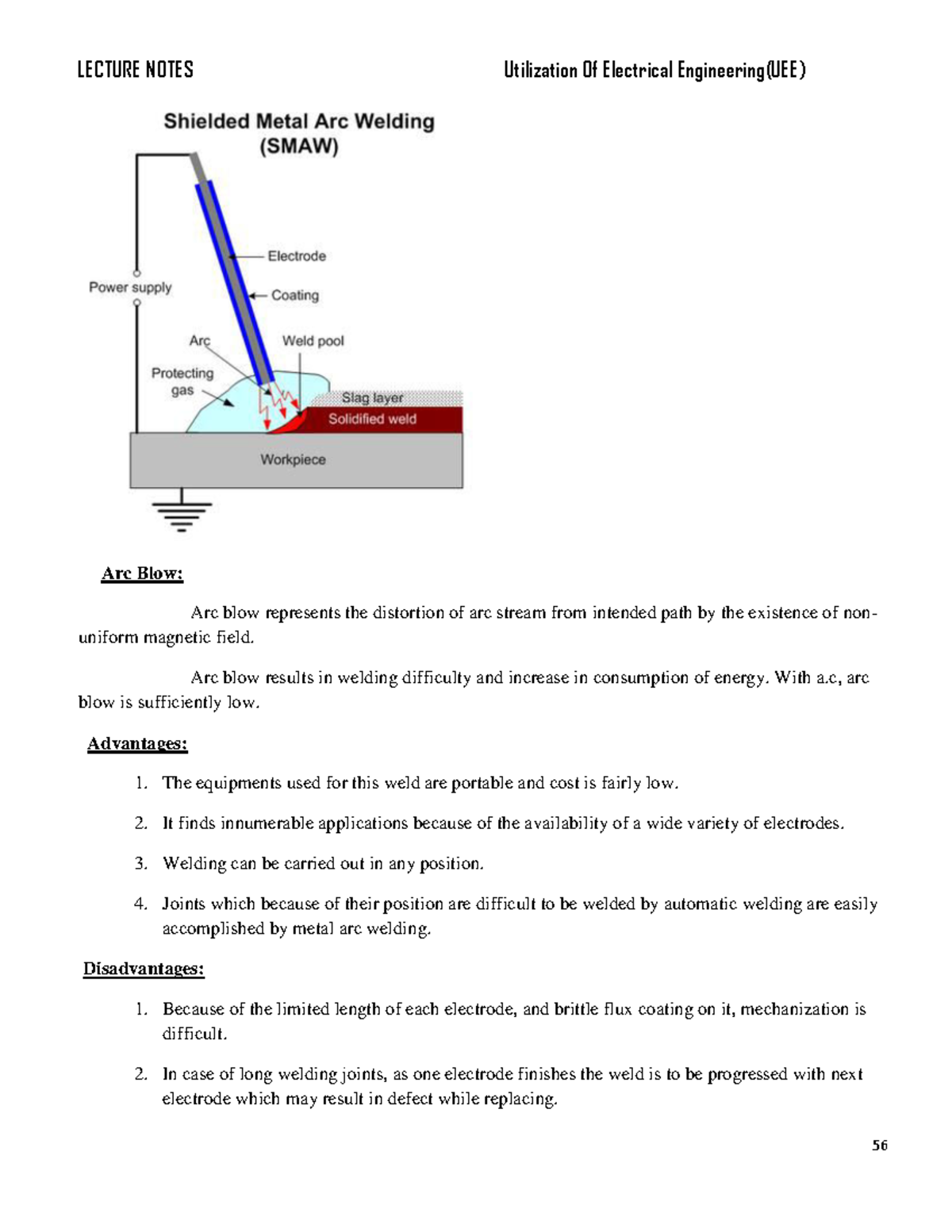 Lecture 6 Class notes from Professor VK Pant Arc Blow Arc blow represents the distortion of Lecture 6 Class notes from Professor VK Pant Arc Blow Arc blow represents the distortion of