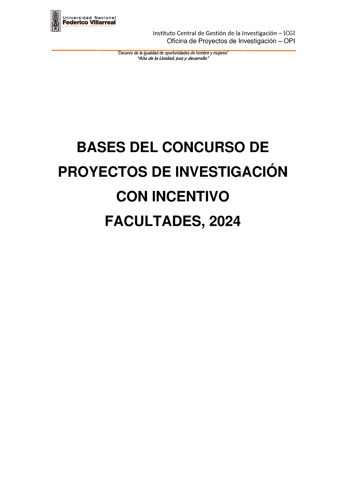 Informacion Bases DEL Concurso DE Proyectos DE Investigacion CON ...