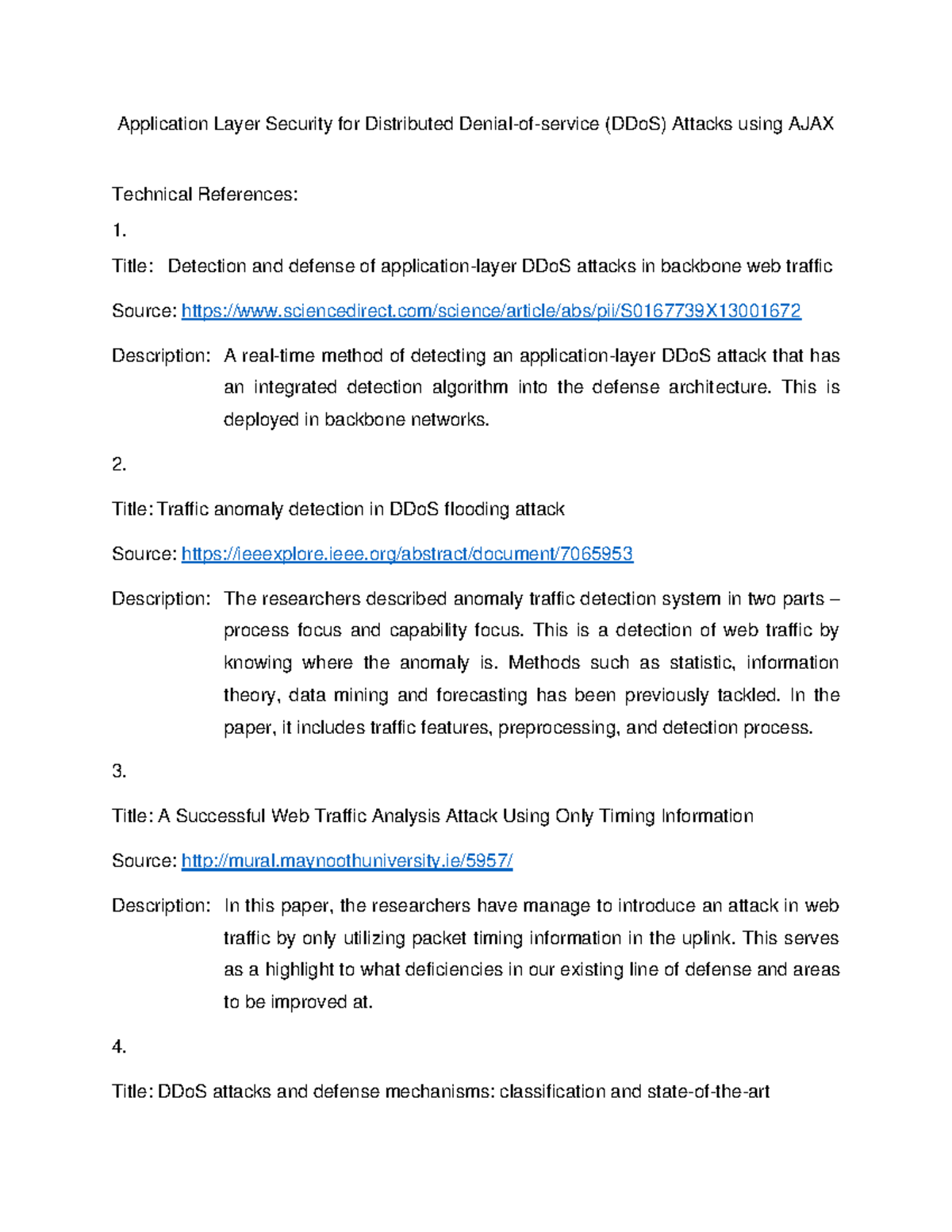 Ddos References Application Layer Security For Distributed Denial Of