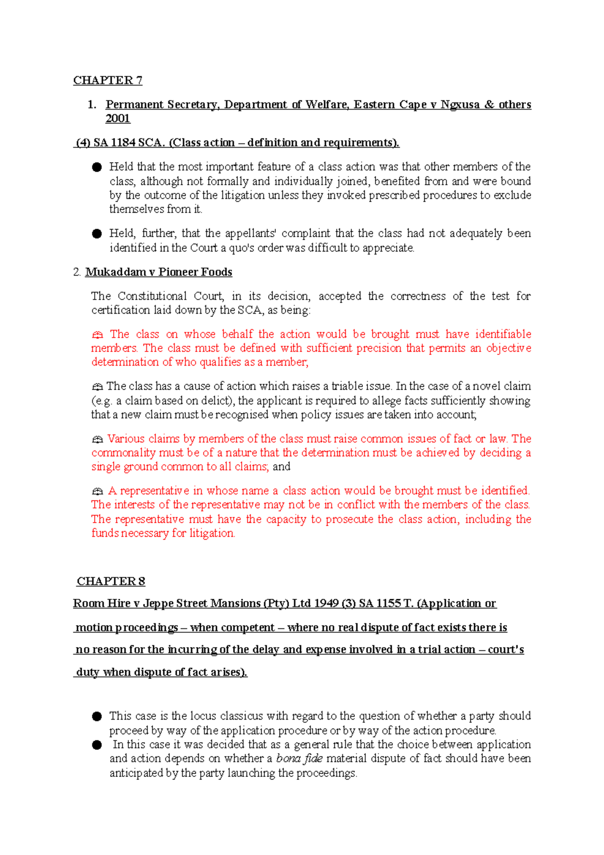 Exam Cases For Civil Procedure - CHAPTER 7 1. Permanent Secretary ...