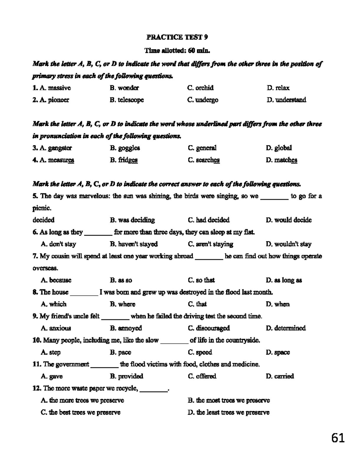 10-9 - english exercise - zim courses - Studocu