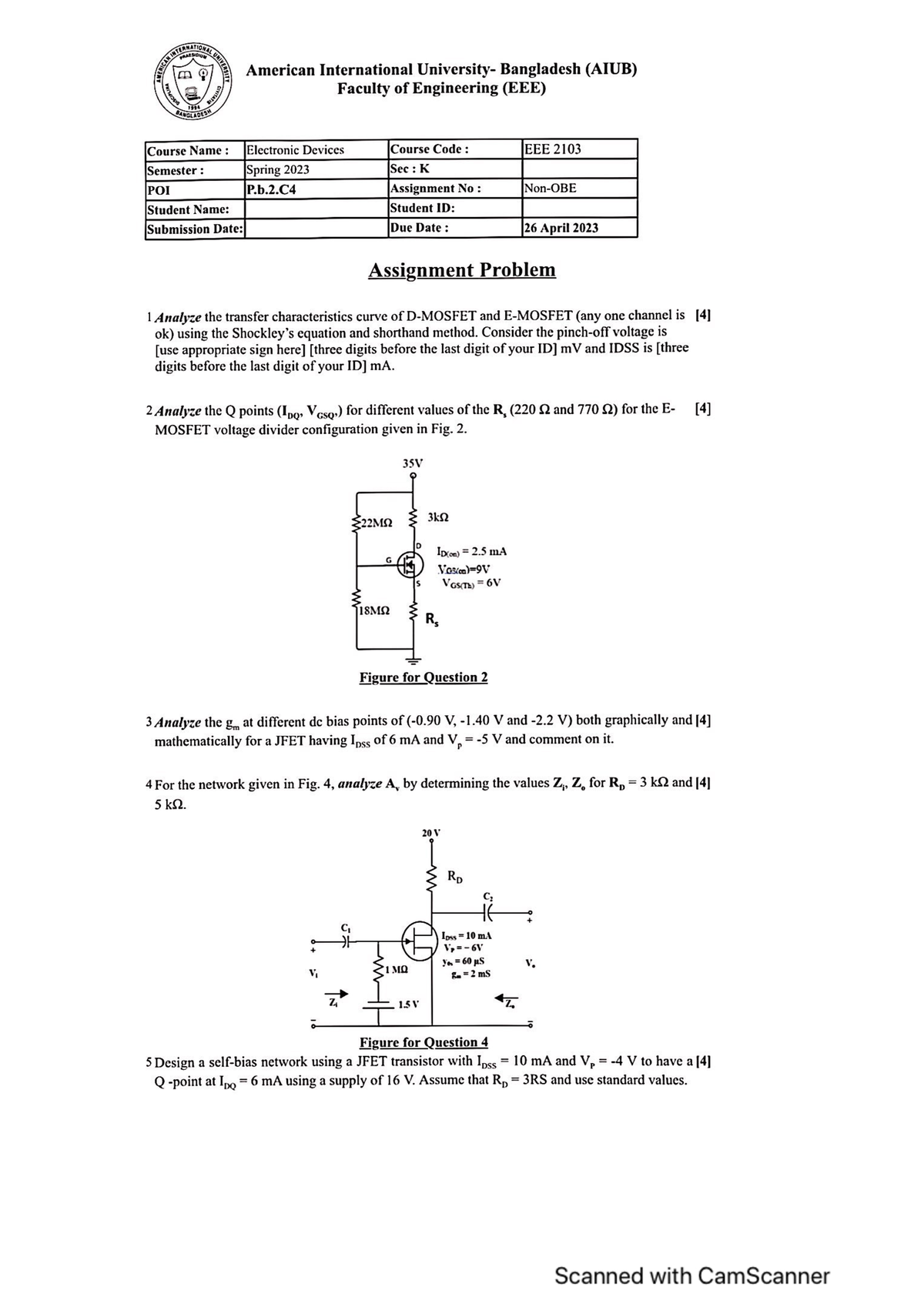 Assignment - Electronic Devices - Studocu