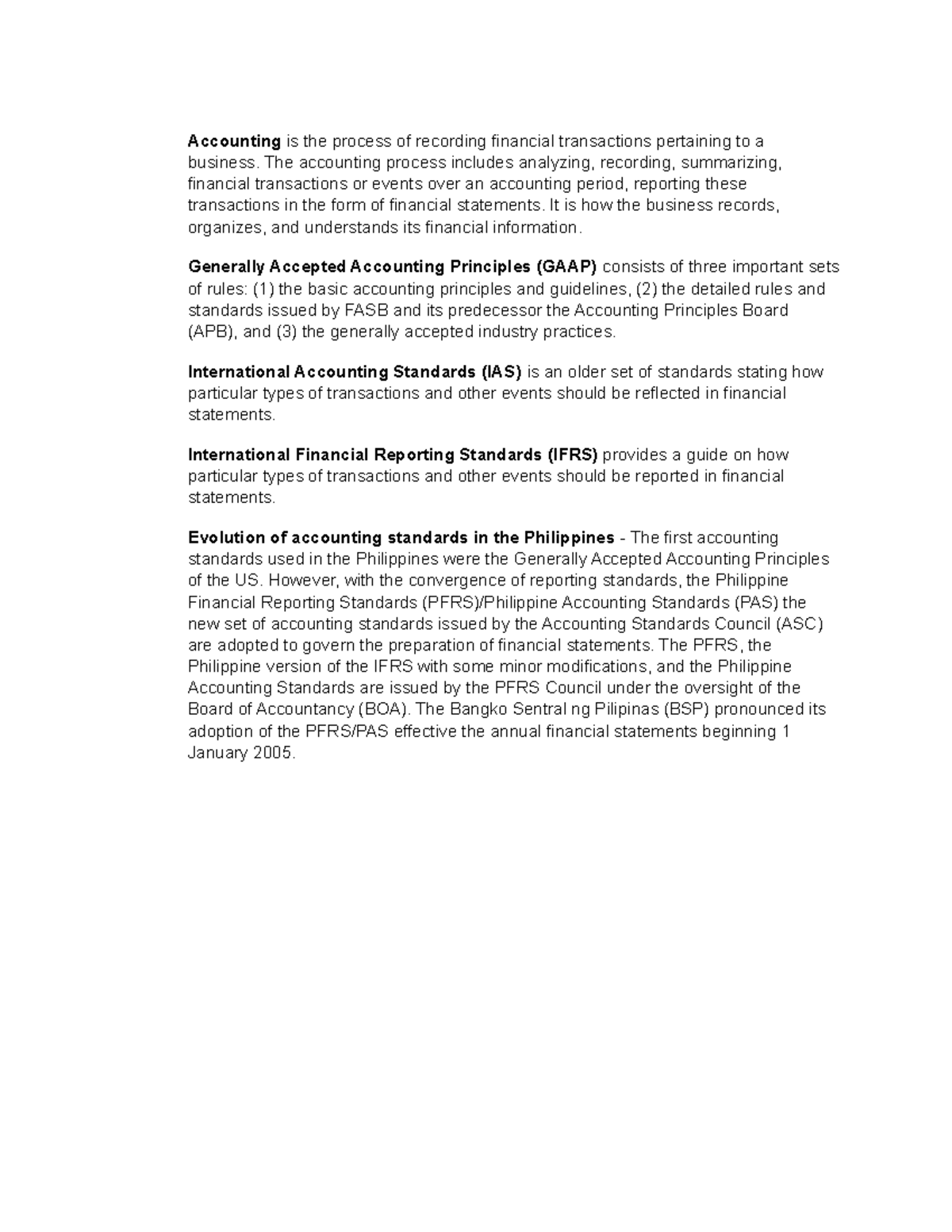 Accounting - The accounting process includes analyzing, recording ...