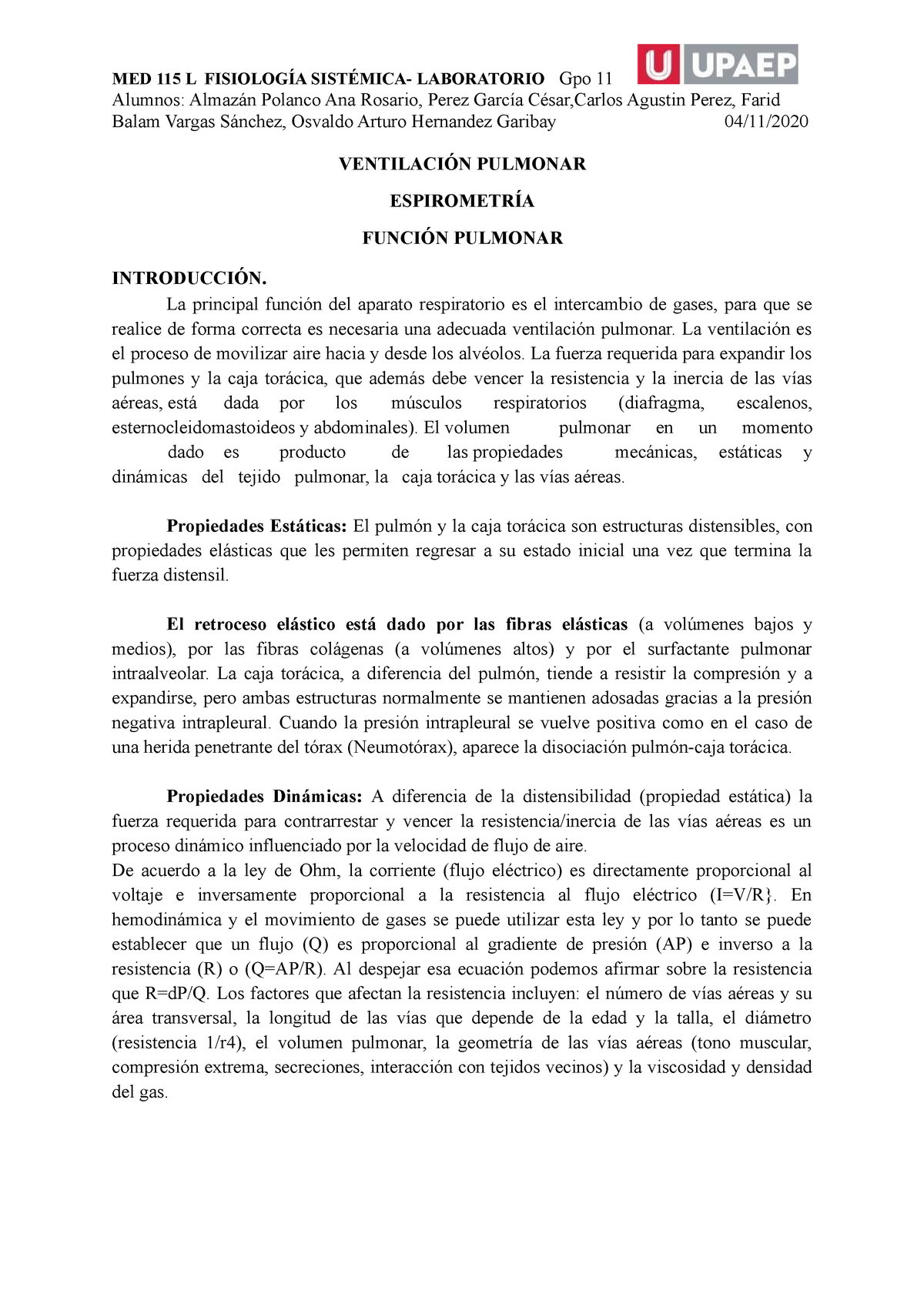 Sistema Respiratorio, Espirometría - Alumnos: Almazán Polanco Ana ...