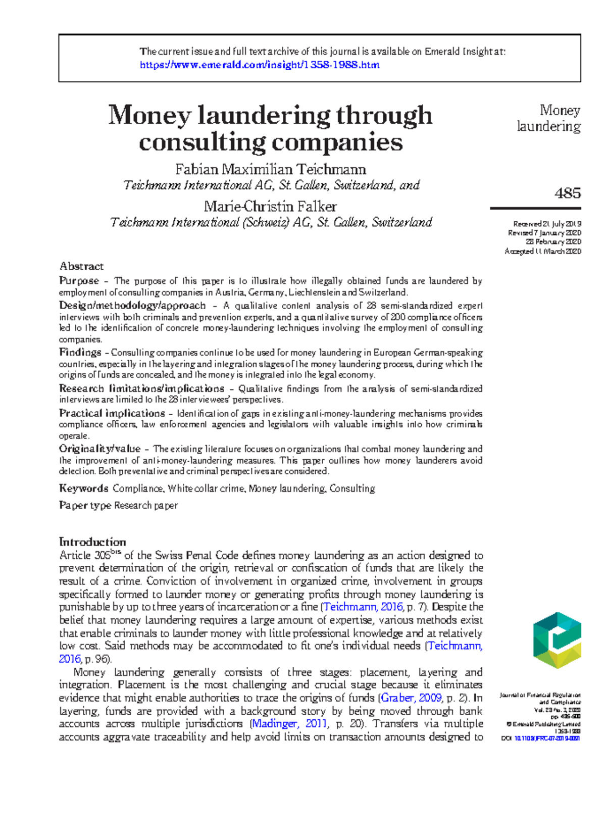 4. Money laundering through consulting companies - Money laundering ...
