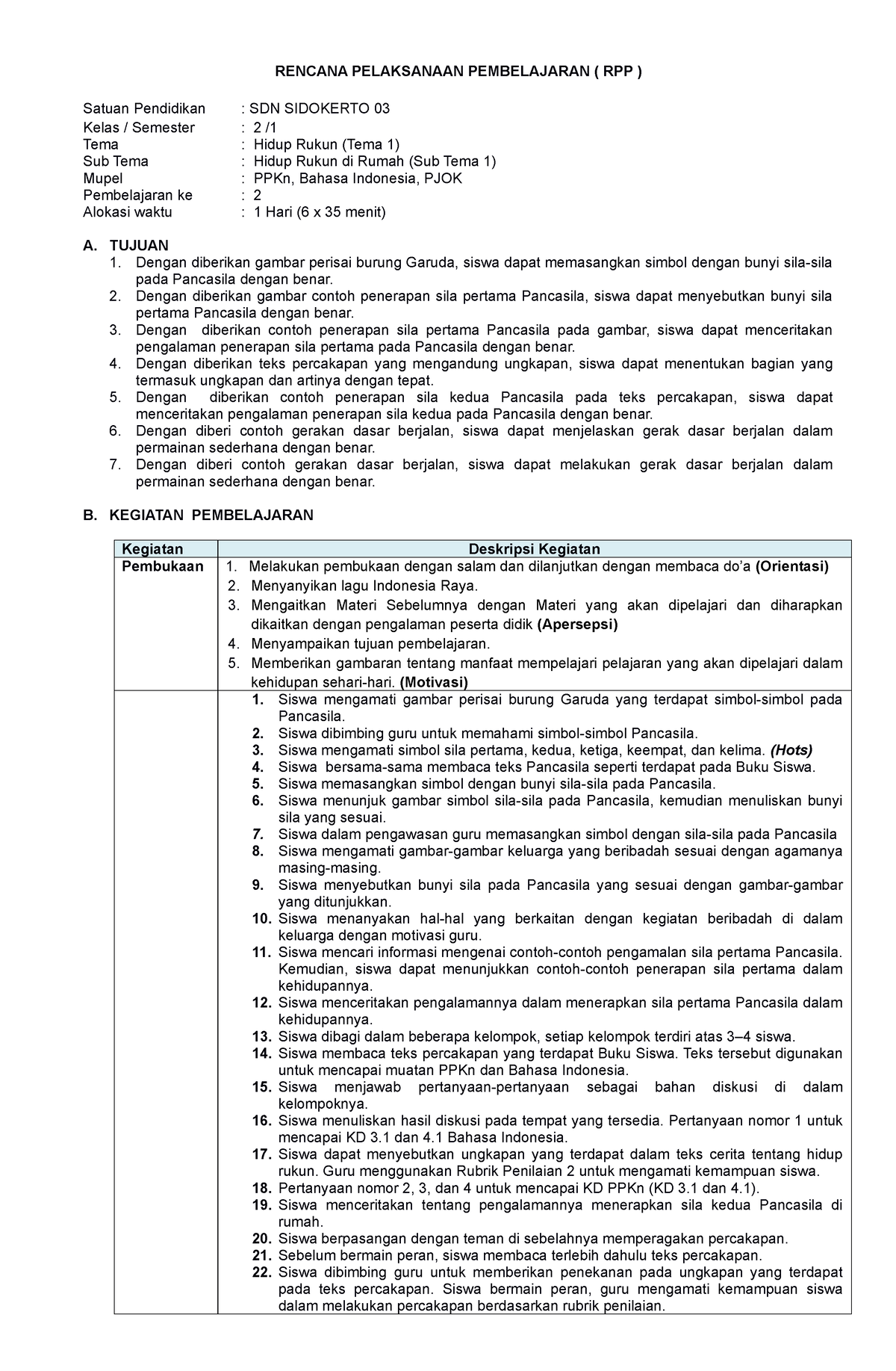 RPP T1 ST1 PB2 - Rencana Pembelajaran - RENCANA PELAKSANAAN ...