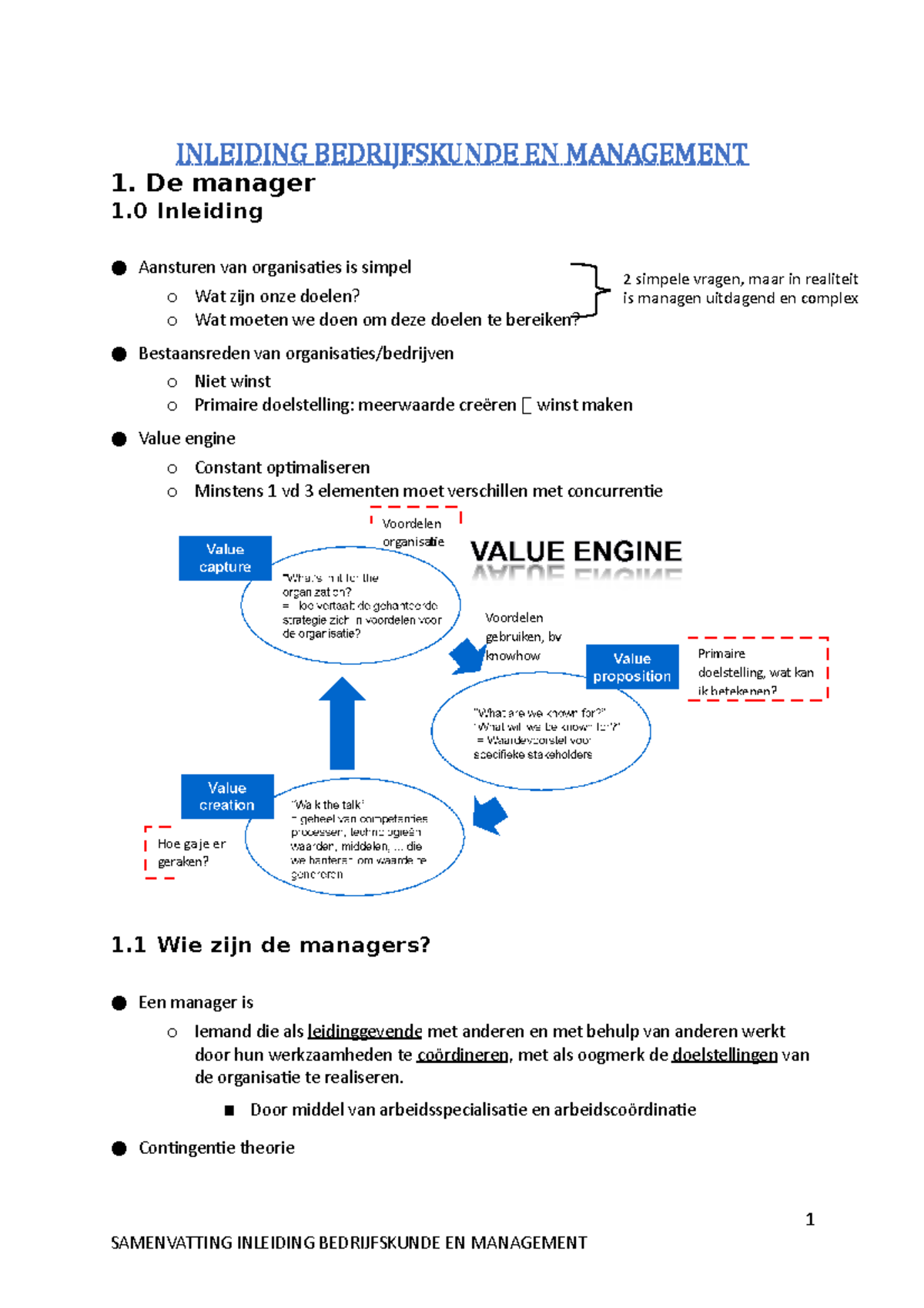 Samenvatting Inleiding Bedrijfskunde EN Management - INLEIDING ...