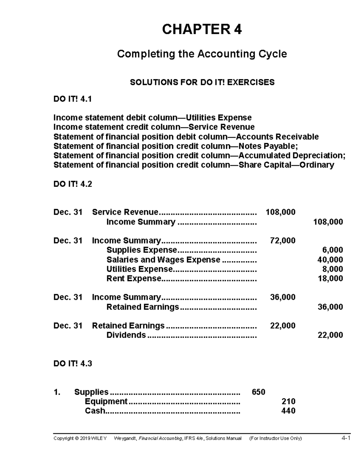 Financial Accounting : IFRS 4e Solution Ch04 - Copyright © 2019 WILEY ...