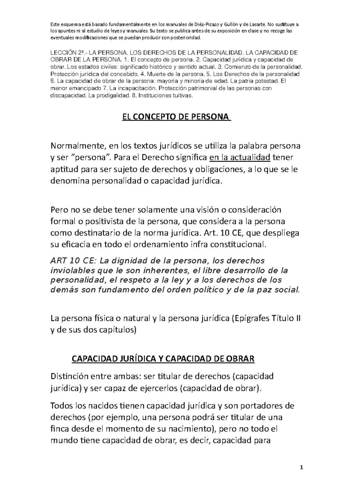 Esquema Lección 2 - Apuntes 2 - los apuntes ni al estudio de leyes y ...