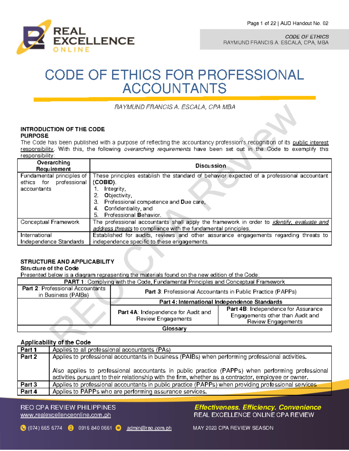 02 Code of Ethics for Professional Accountants in the Philippines REO