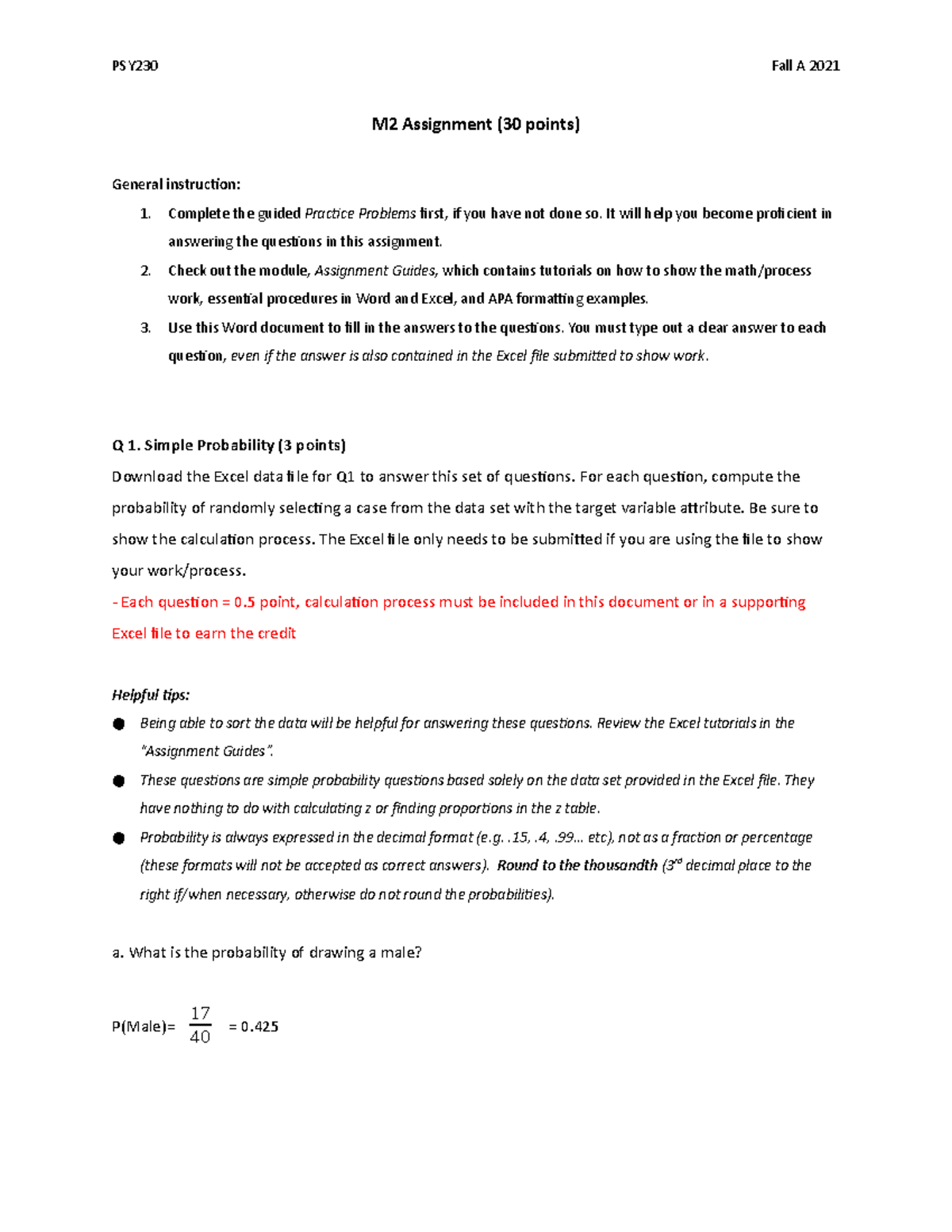 Psy230 M2 Assignment - PSY 230 - ASU - Studocu