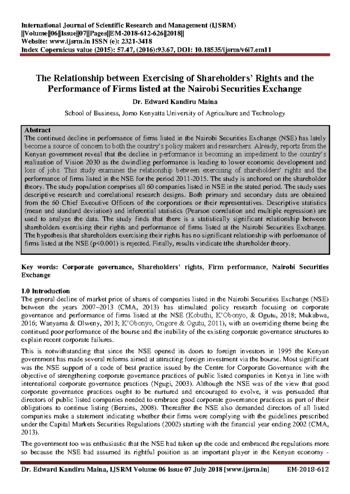 The relationship between exercising of shareholders rights 4jxz63fojn ...