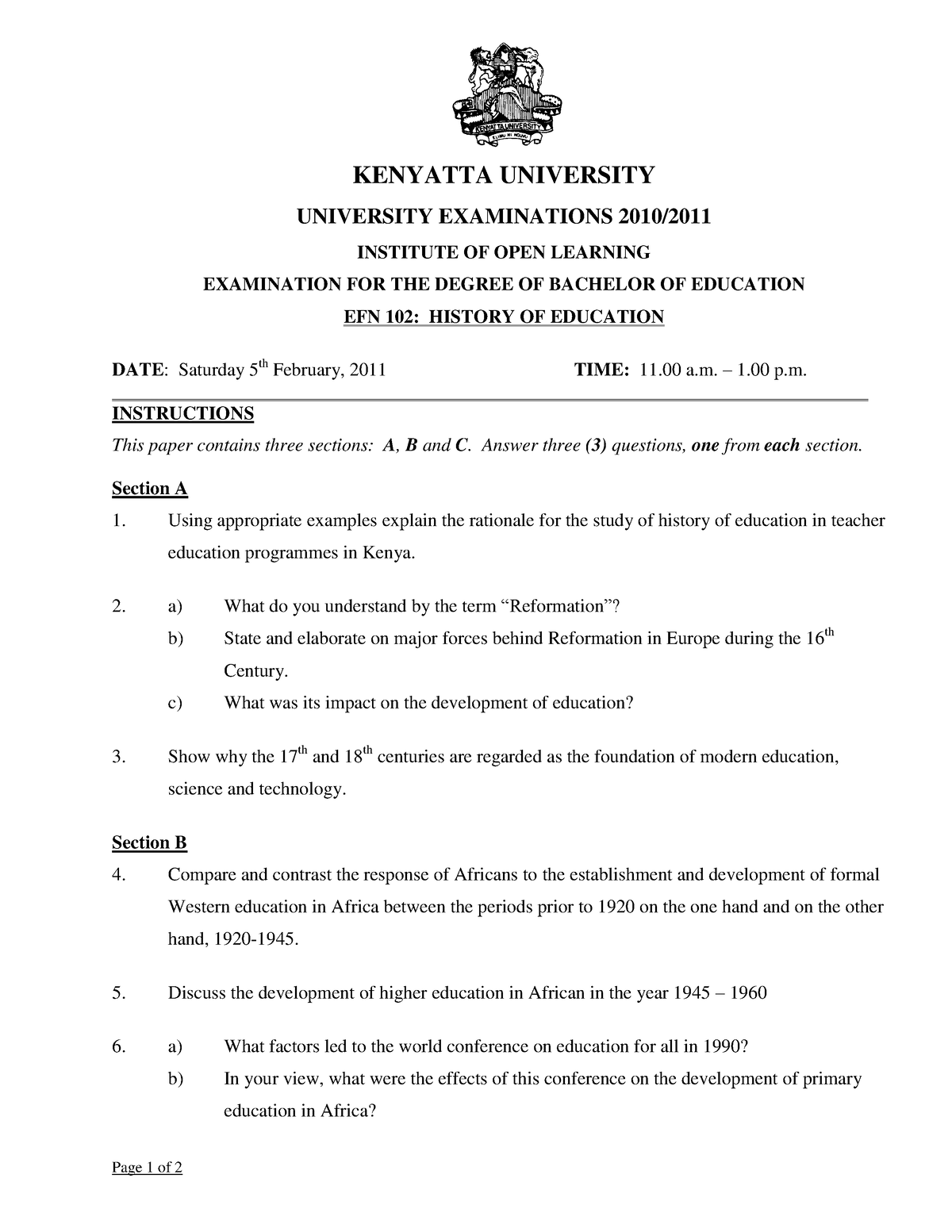 research proposal format kenyatta university