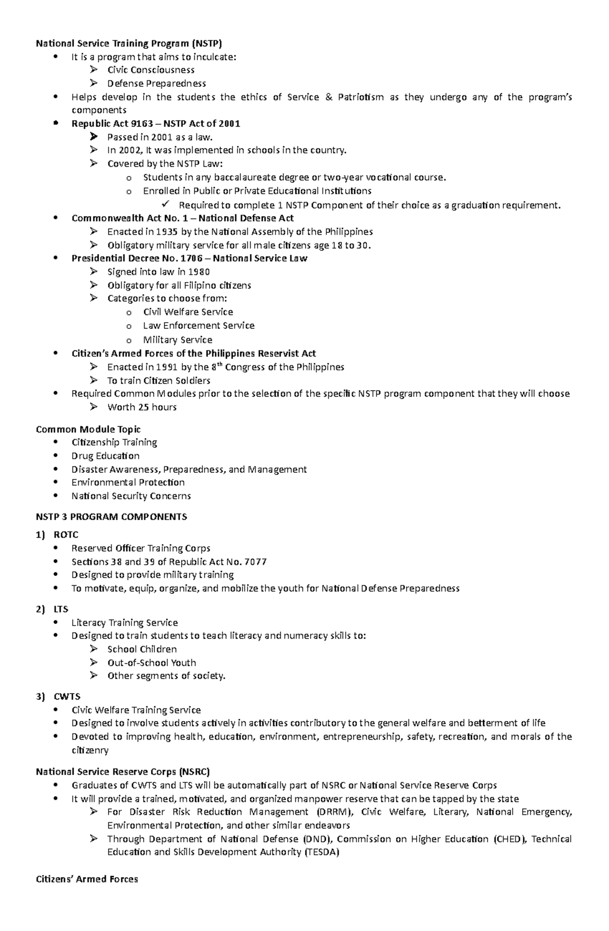 NATIONAL SERVICE TRAINING PROGRAM SUBJECT IN COLLEGE visual data 8