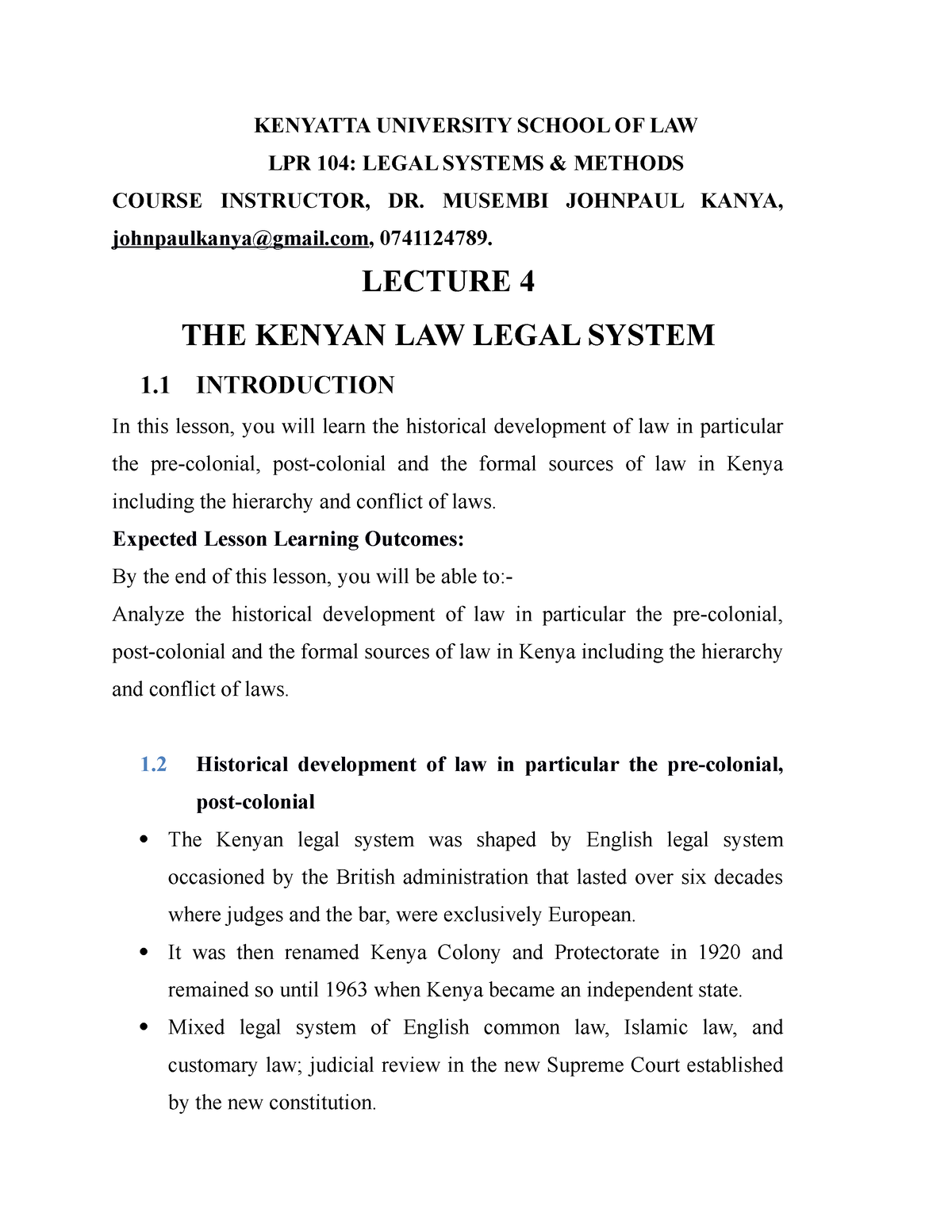 law dissertation topics kenya