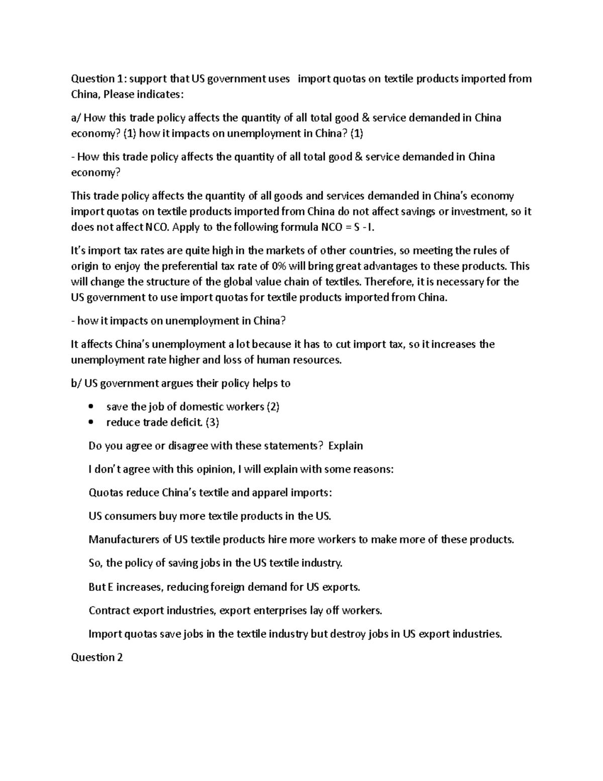 Essay test lki ohh moo Question 1 support that US government uses