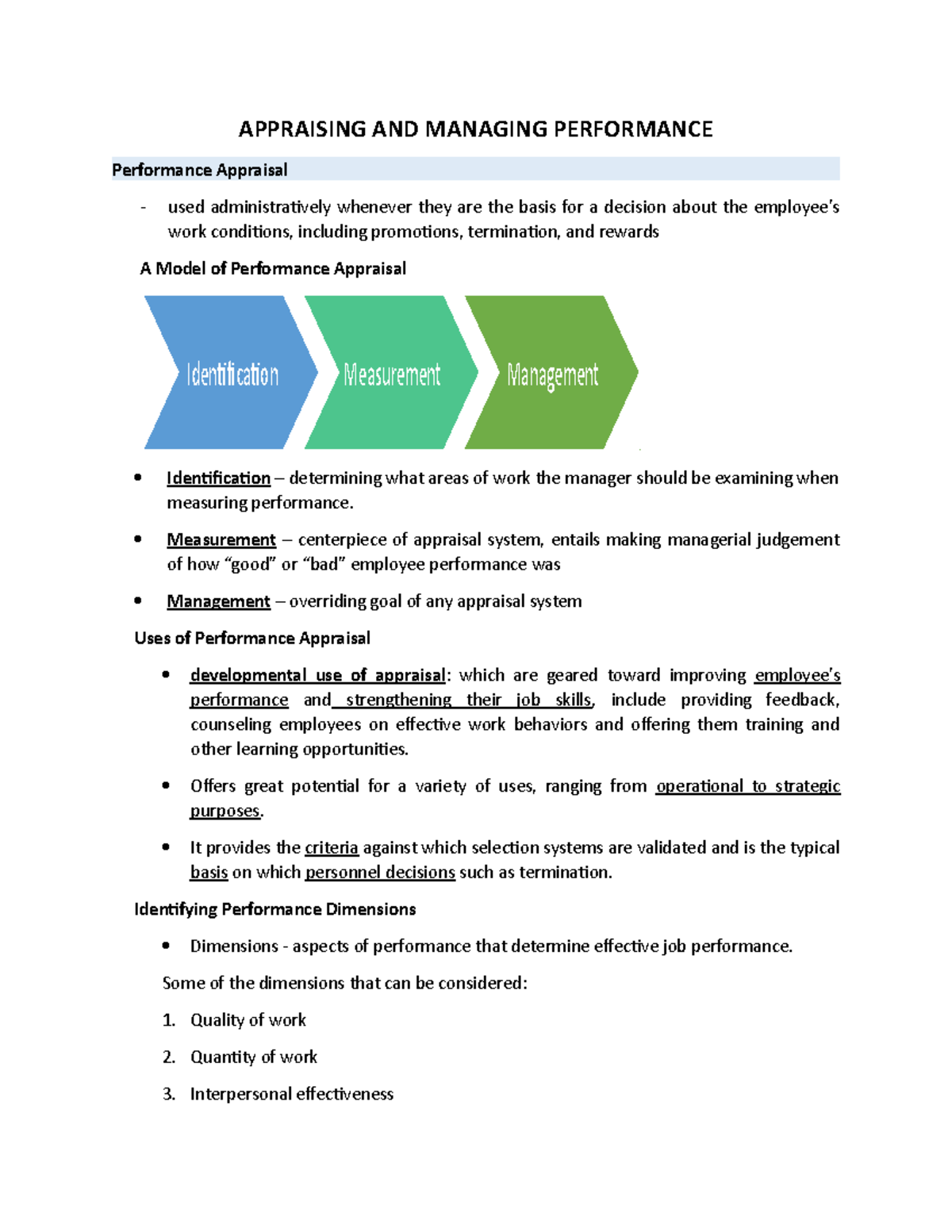 Appraising And Managing Performance - APPRAISING AND MANAGING ...