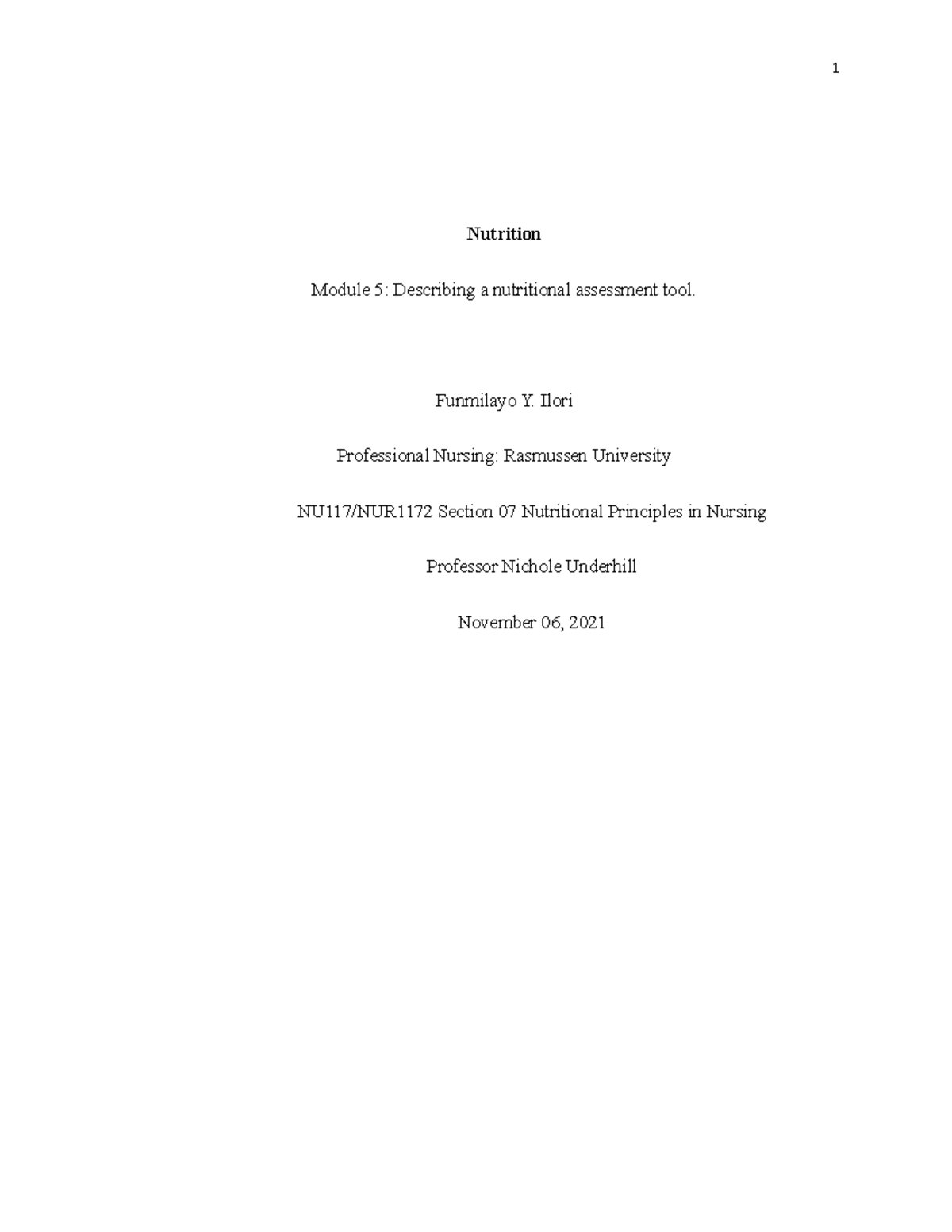 Nu117 Nur1172 Section 07 Nutritional Principles In Nursing Nutrition
