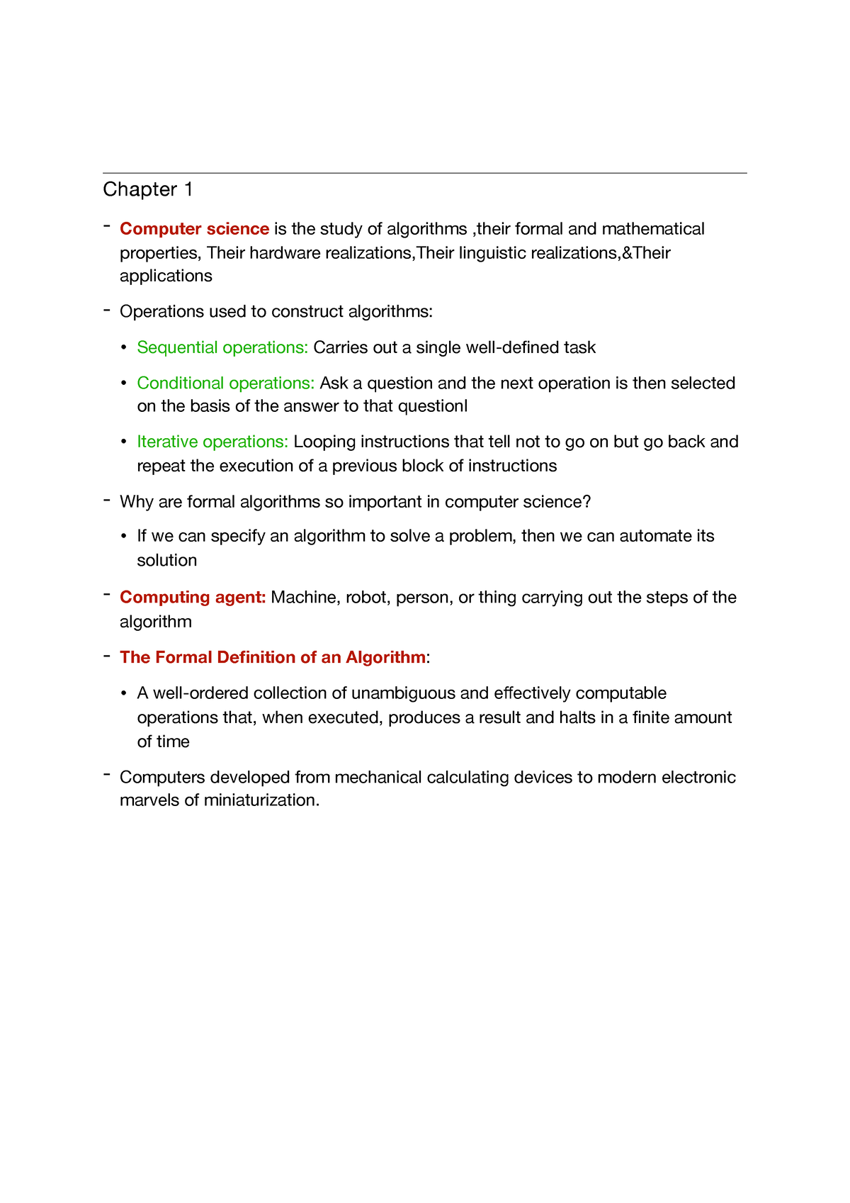 Ch1 - An Introduction To Computer Science - Chapter 1 - Computer ...