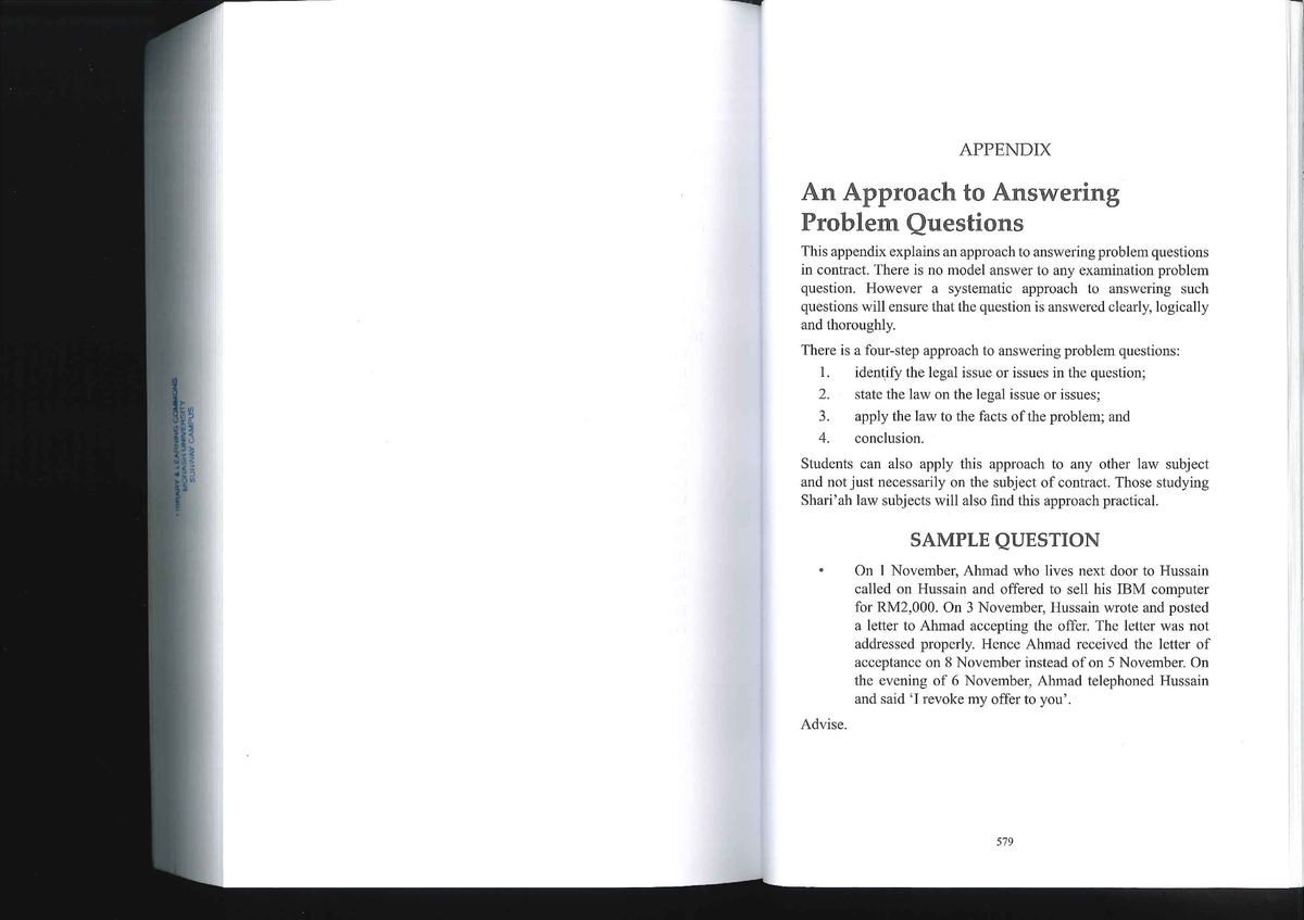 An Approach To Answering Problem Questions Birmingham Studocu