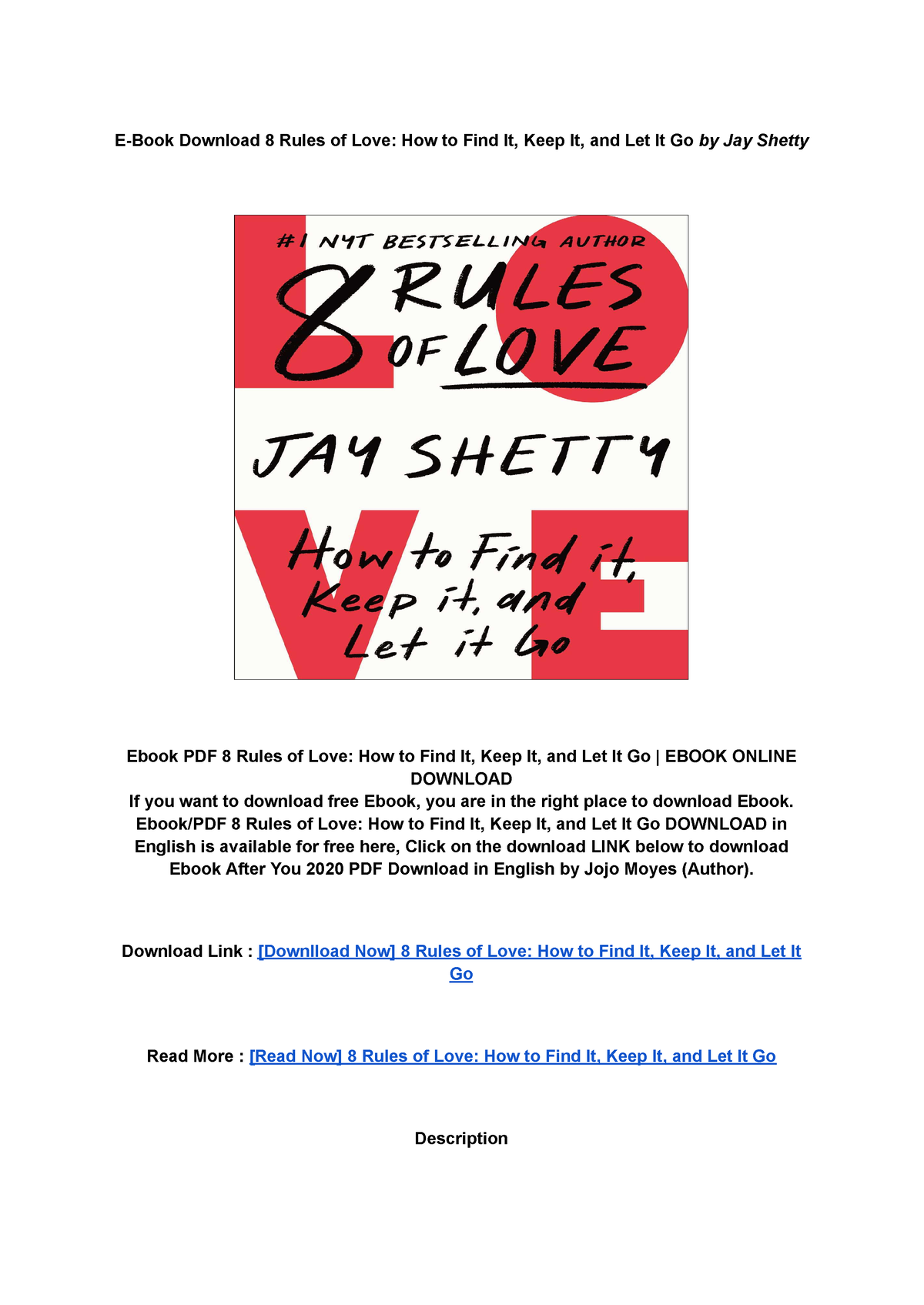 Download PDF 8 Rules Of Love How To Find It Keep It And Let It Go BY ...